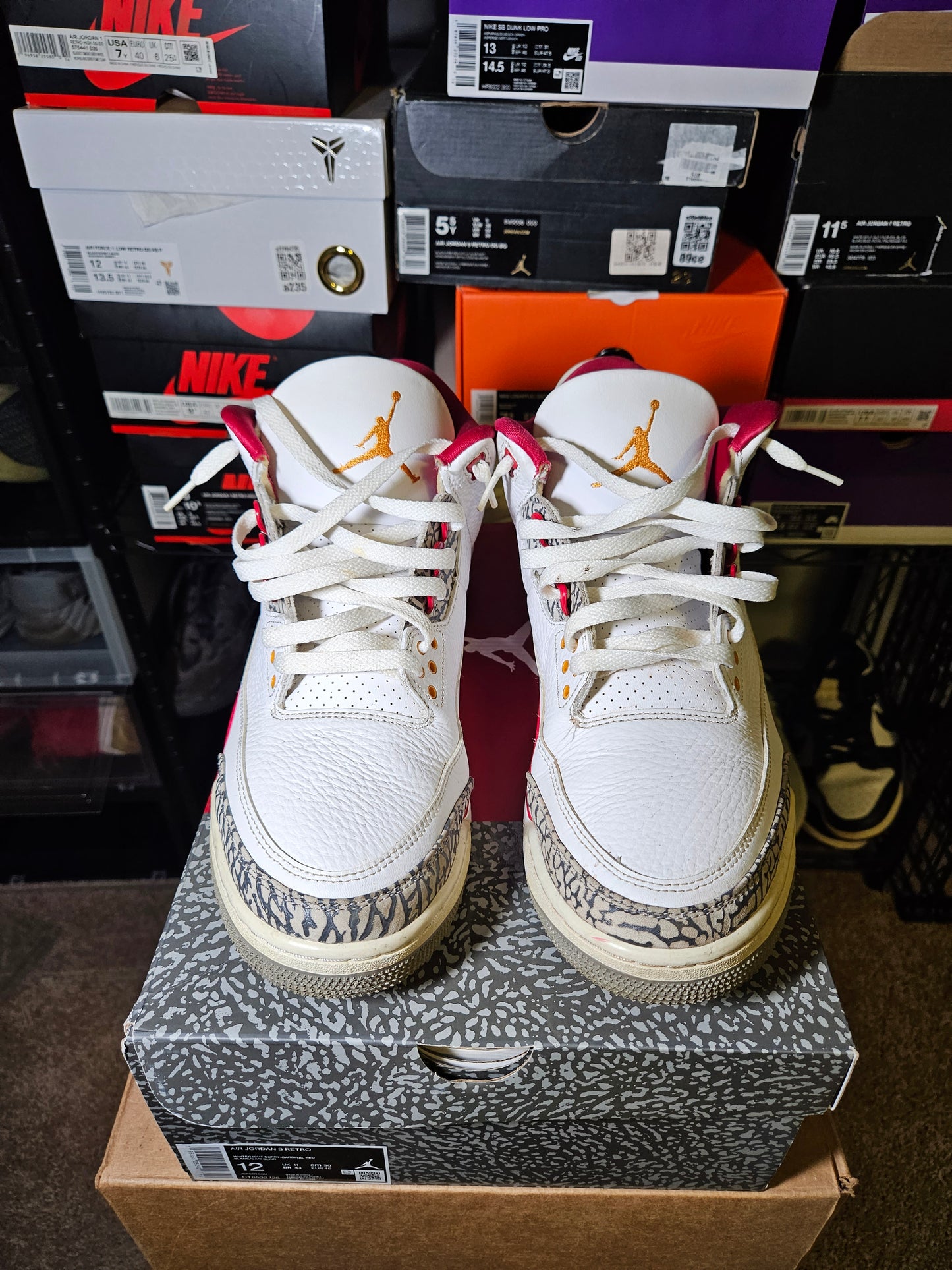 Size 12 - AJ 3 Retro Mid Cardinal Red