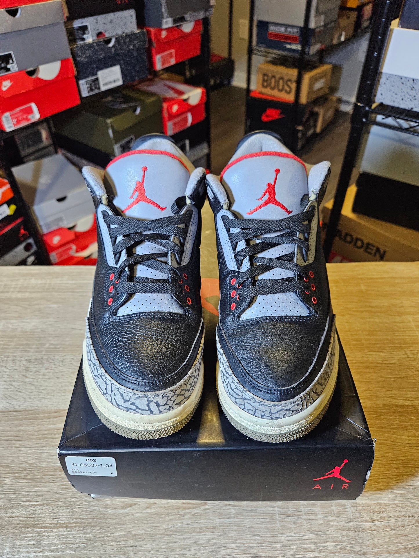 Size 9 - AJ 3 Retro OG Mid Black Cement