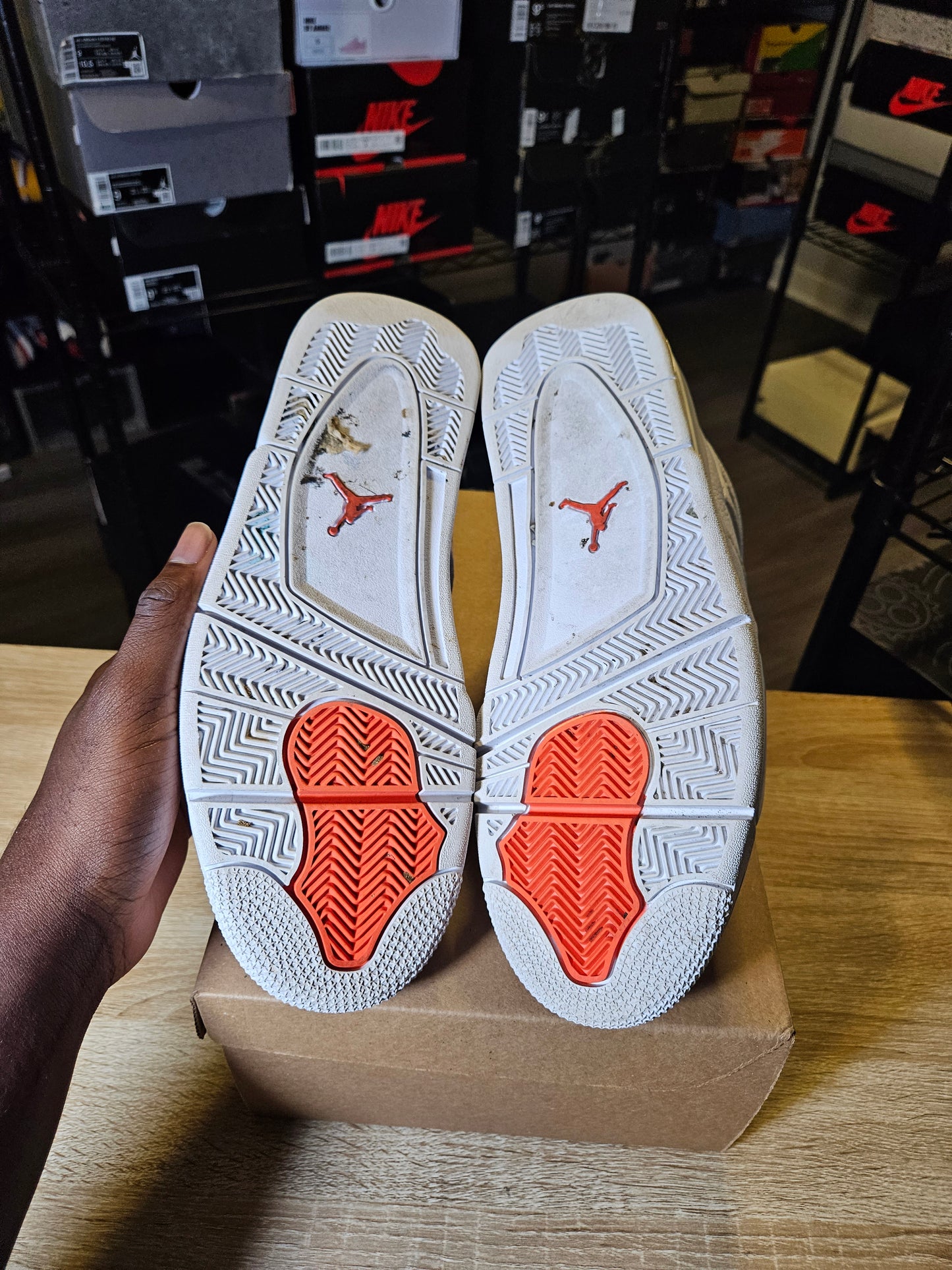 Size 11 - AJ 4 Retro Orange Metallic