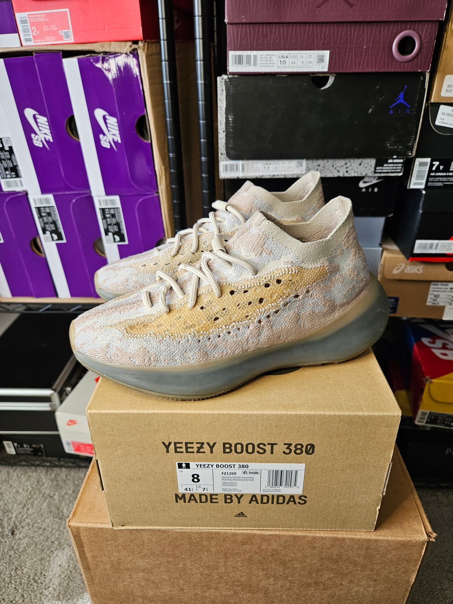 Size 8 - YZY Boost 380 Pepper Non-Reflective