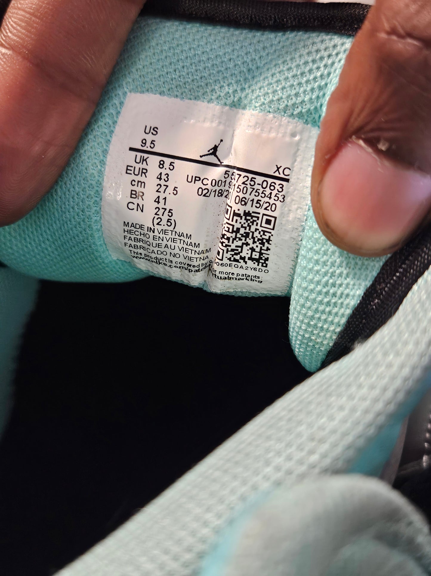 Size 9.5 - AJ 1 Mid Grey Aqua