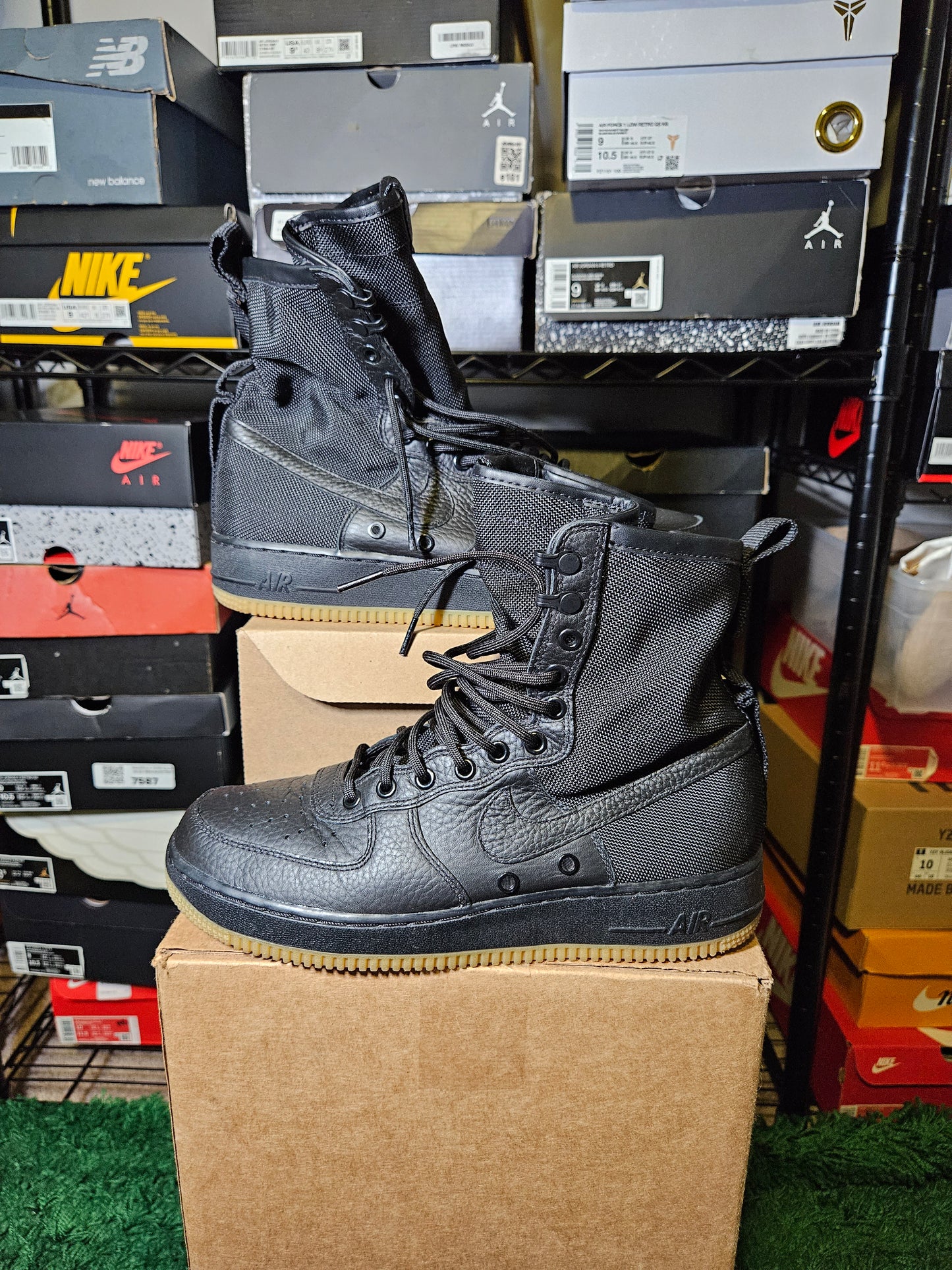Size 9.5 - SF Air Force 1 Black Gum