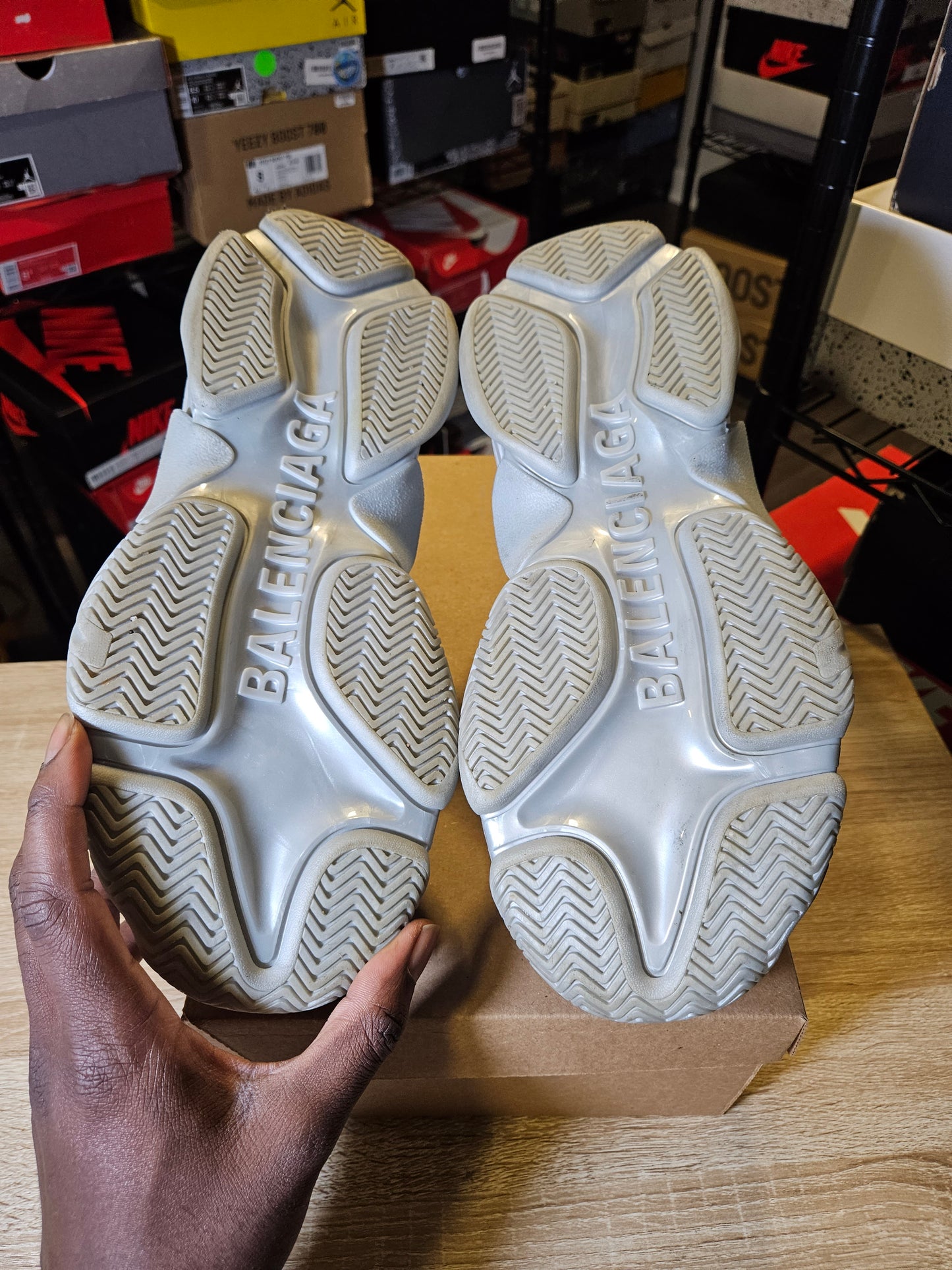 Size 9 - Balenciaga Triple S Sneaker Grey Silver