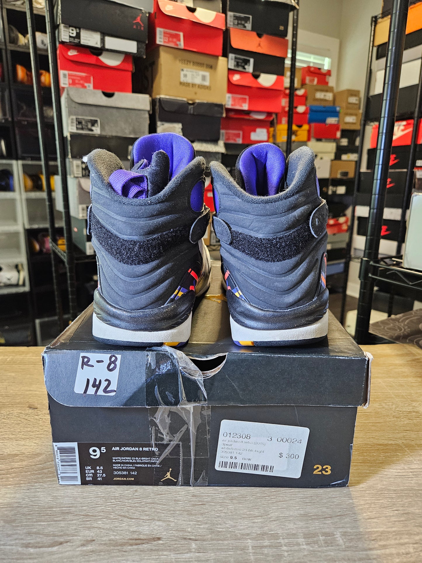 Size 9.5 - AJ 8 Three-Peat