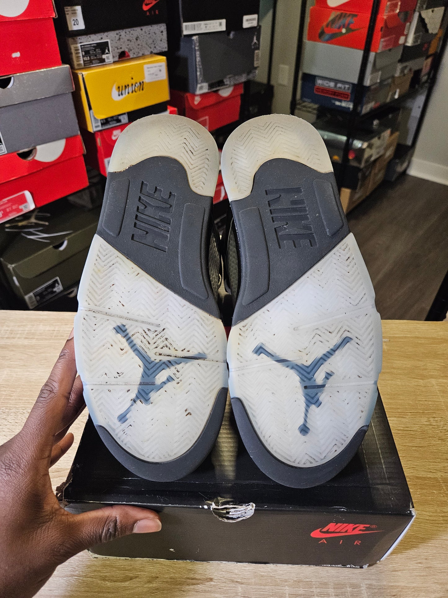 Size 9 - AJ 5 Retro OG Black Metallic Reimagined