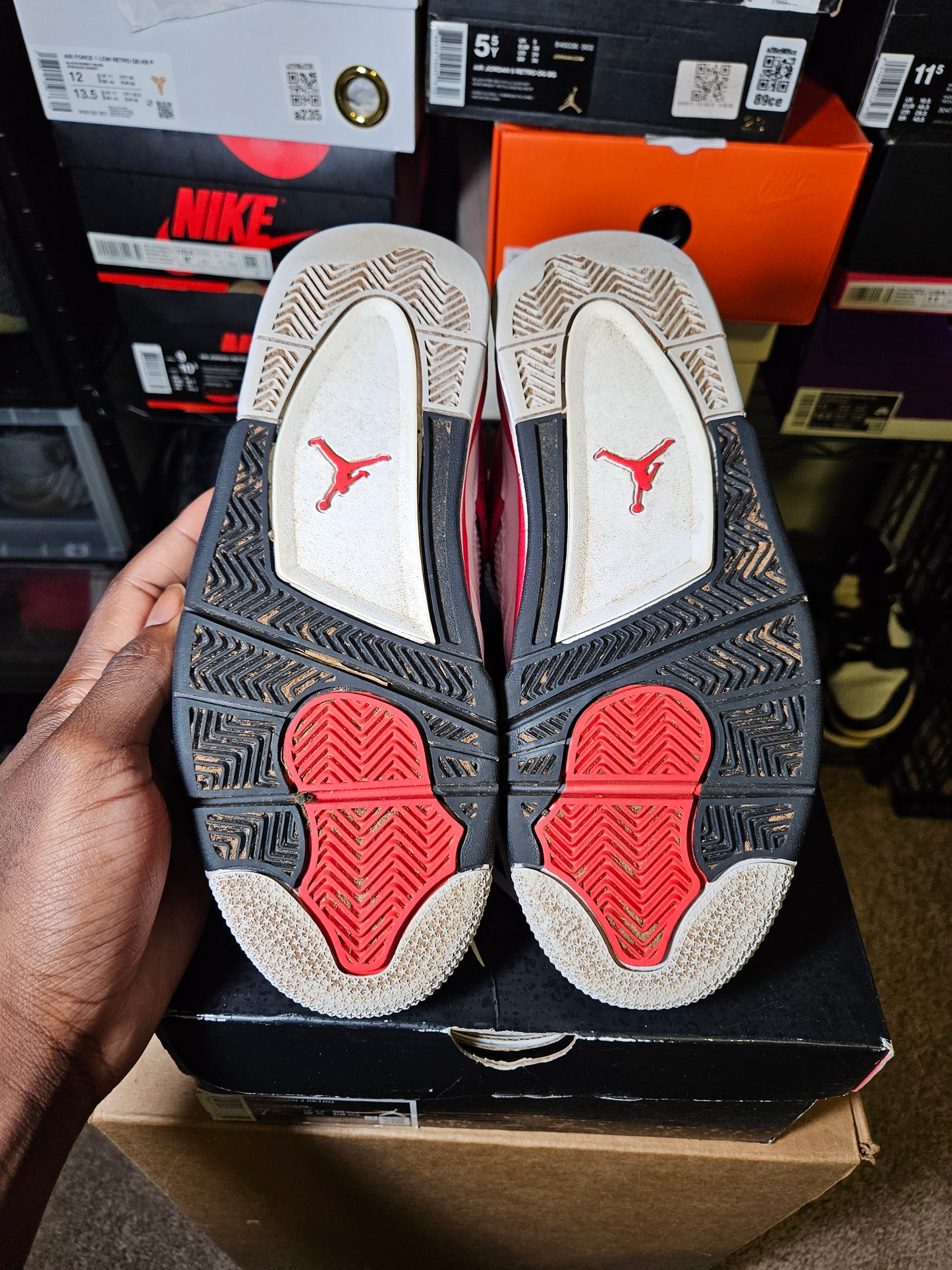 Size 7.5 - AJ 4 Retro Mid Red Cement