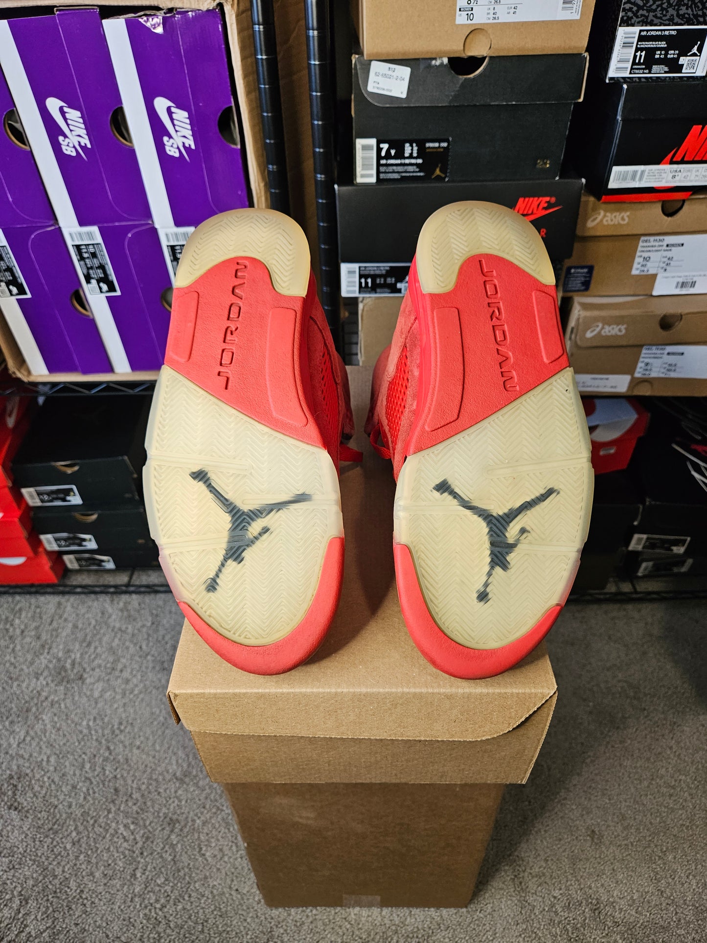 Size 10.5 - AJ 5 Retro Red Suede