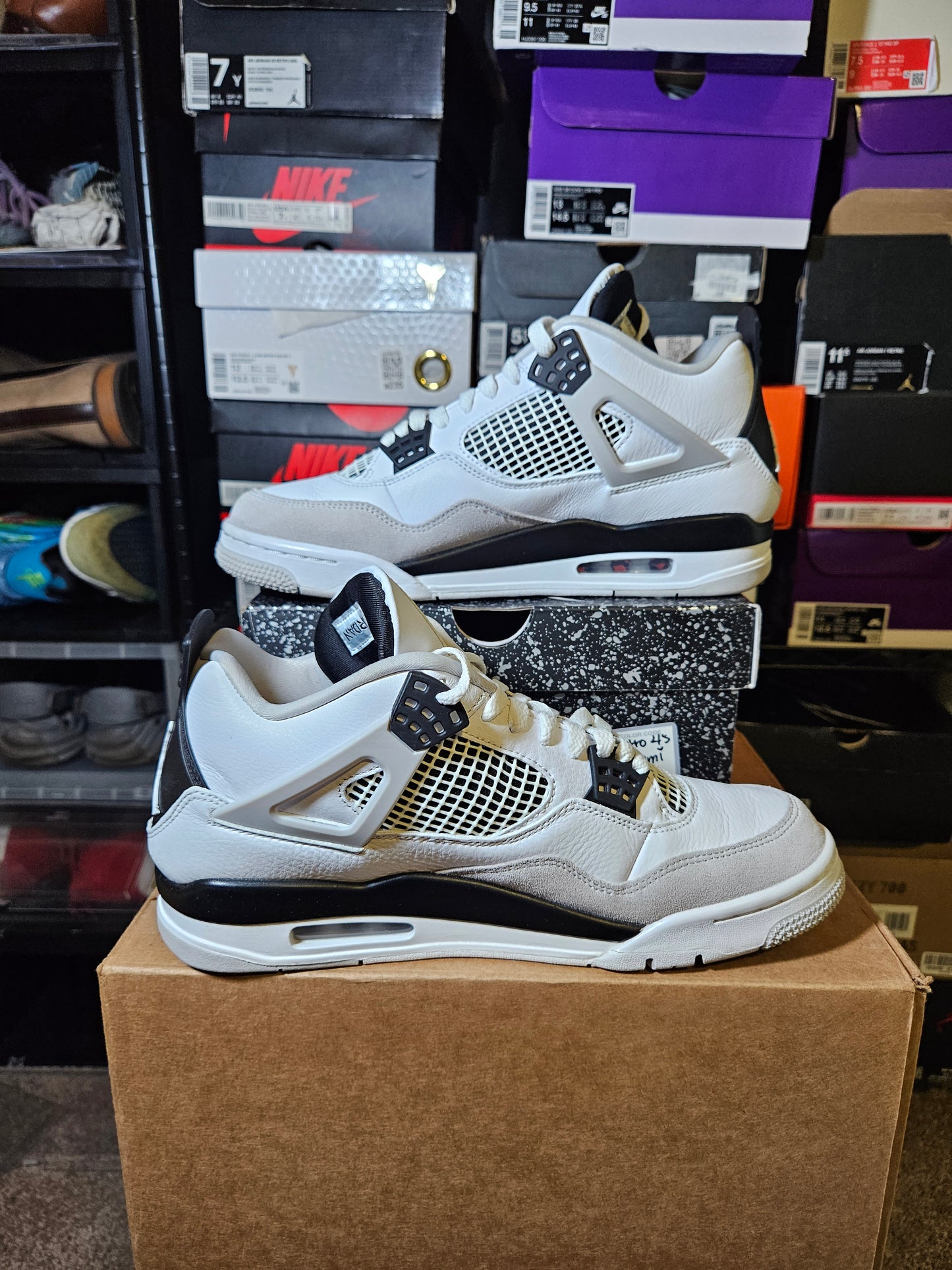 Size 10 - AJ 4 Retro Mid Military Black