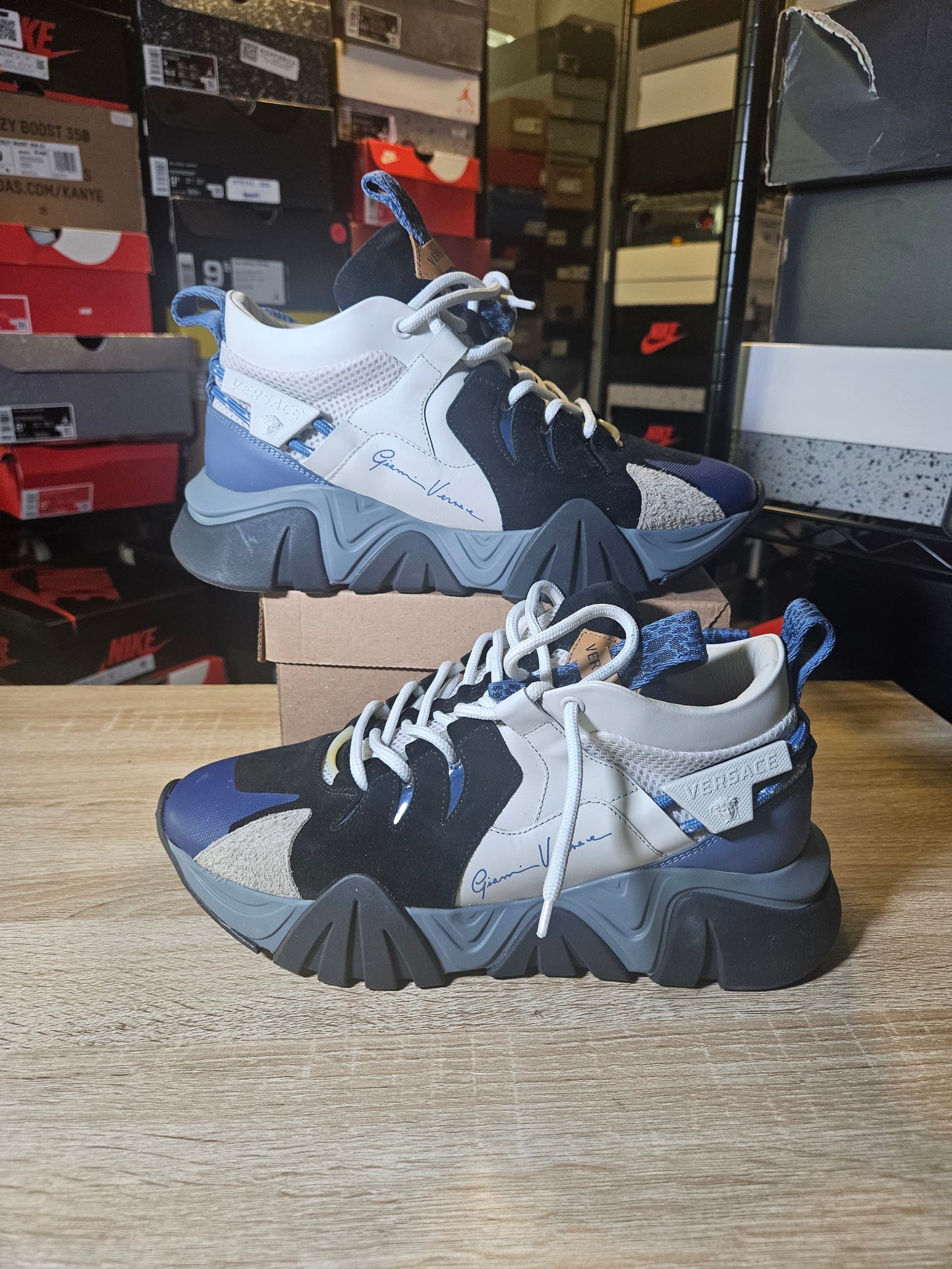 Size 9.5 - Versace Squalo White Imperial