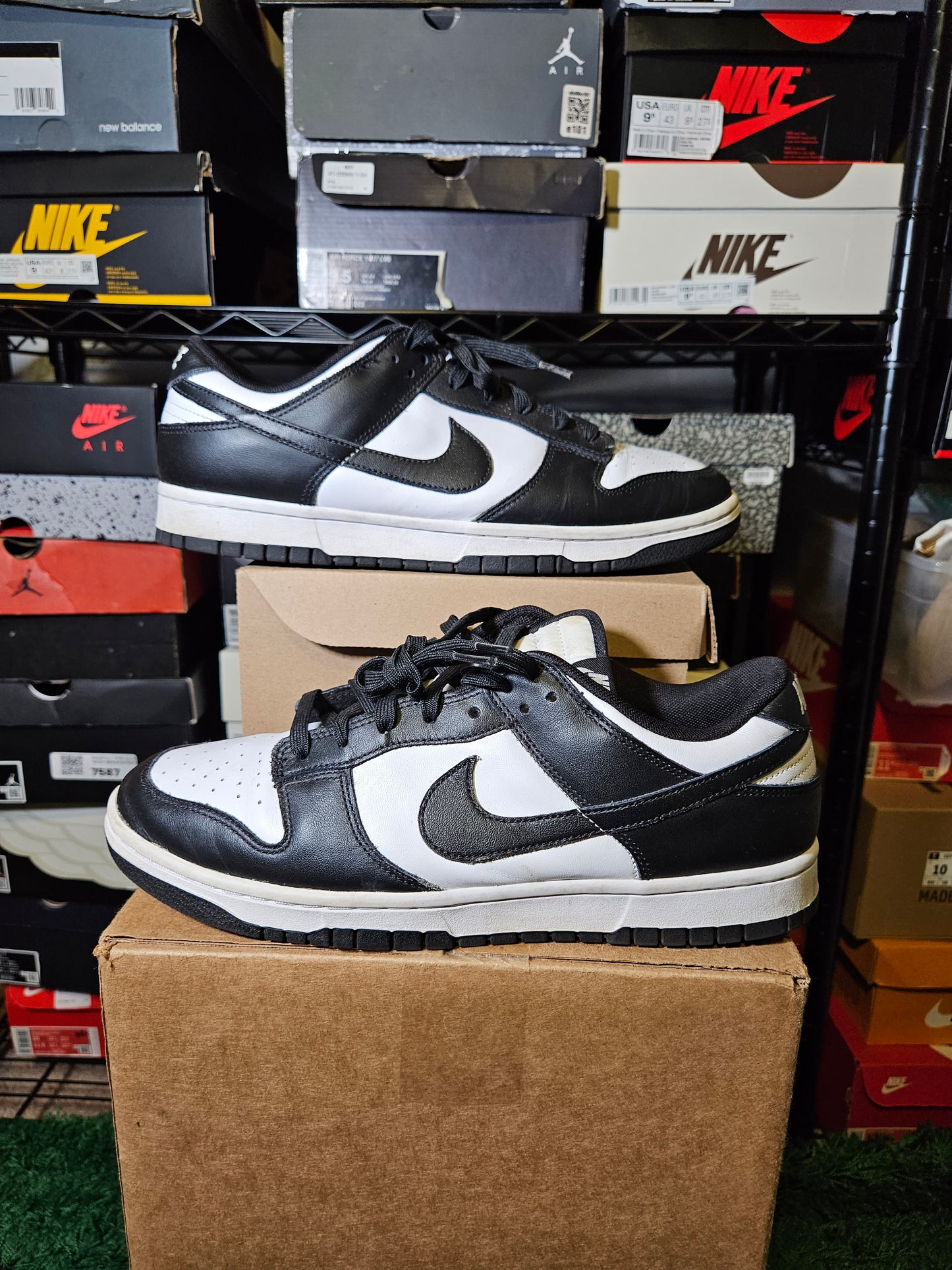 Size 11.5 - Dunk Low Black White