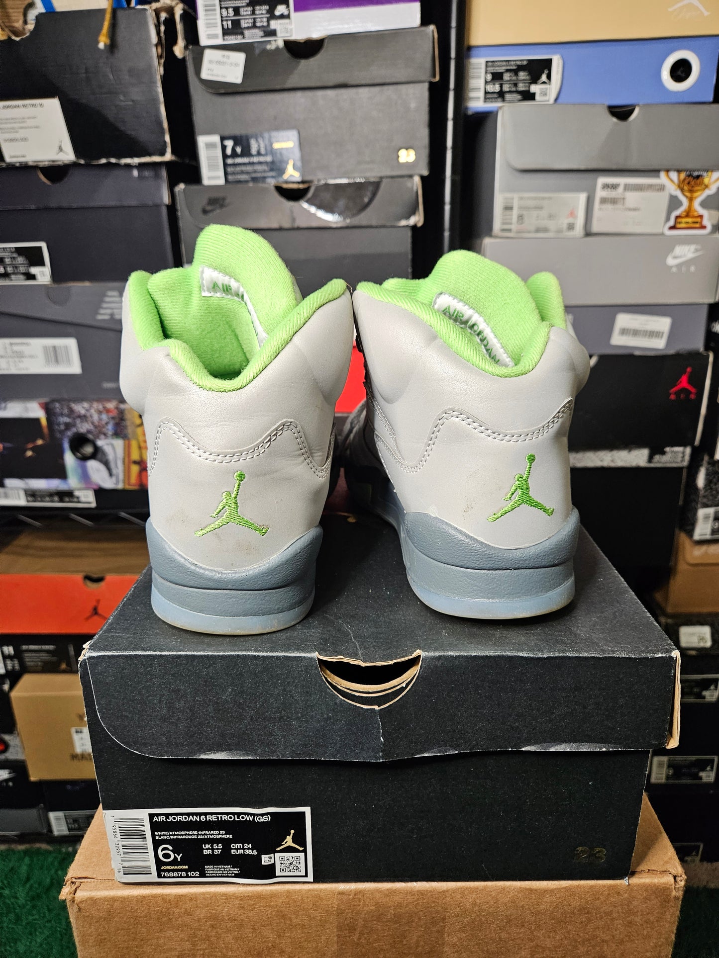 Size 6 - AJ 5 Retro Green Bean