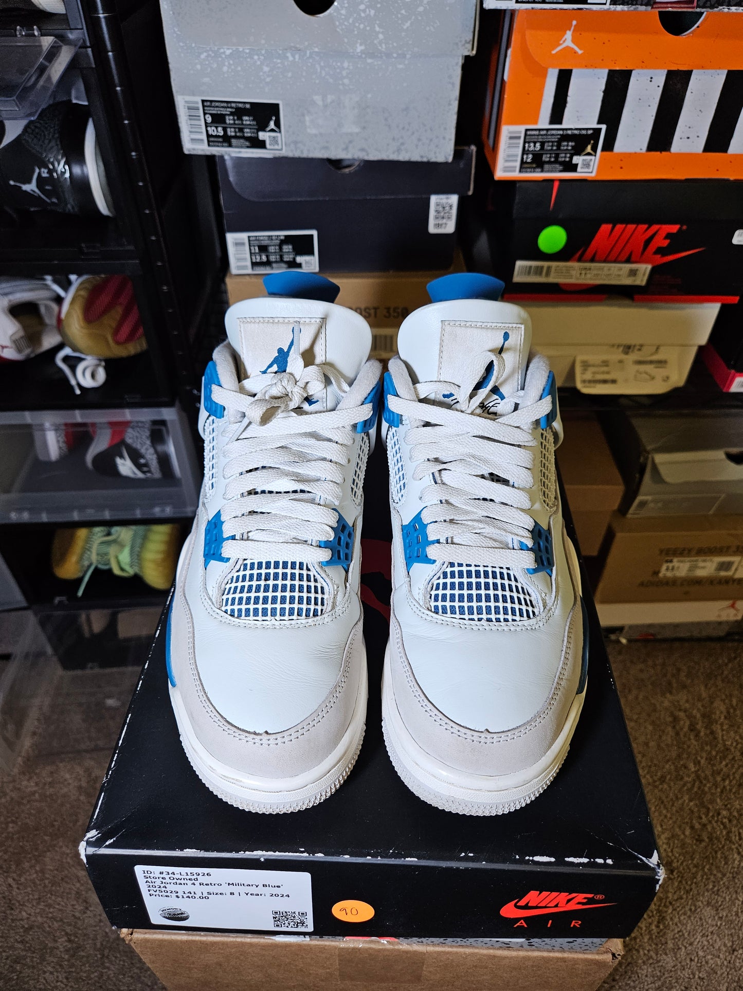 Size 8 - AJ 4 Retro 2024 Military Blue
