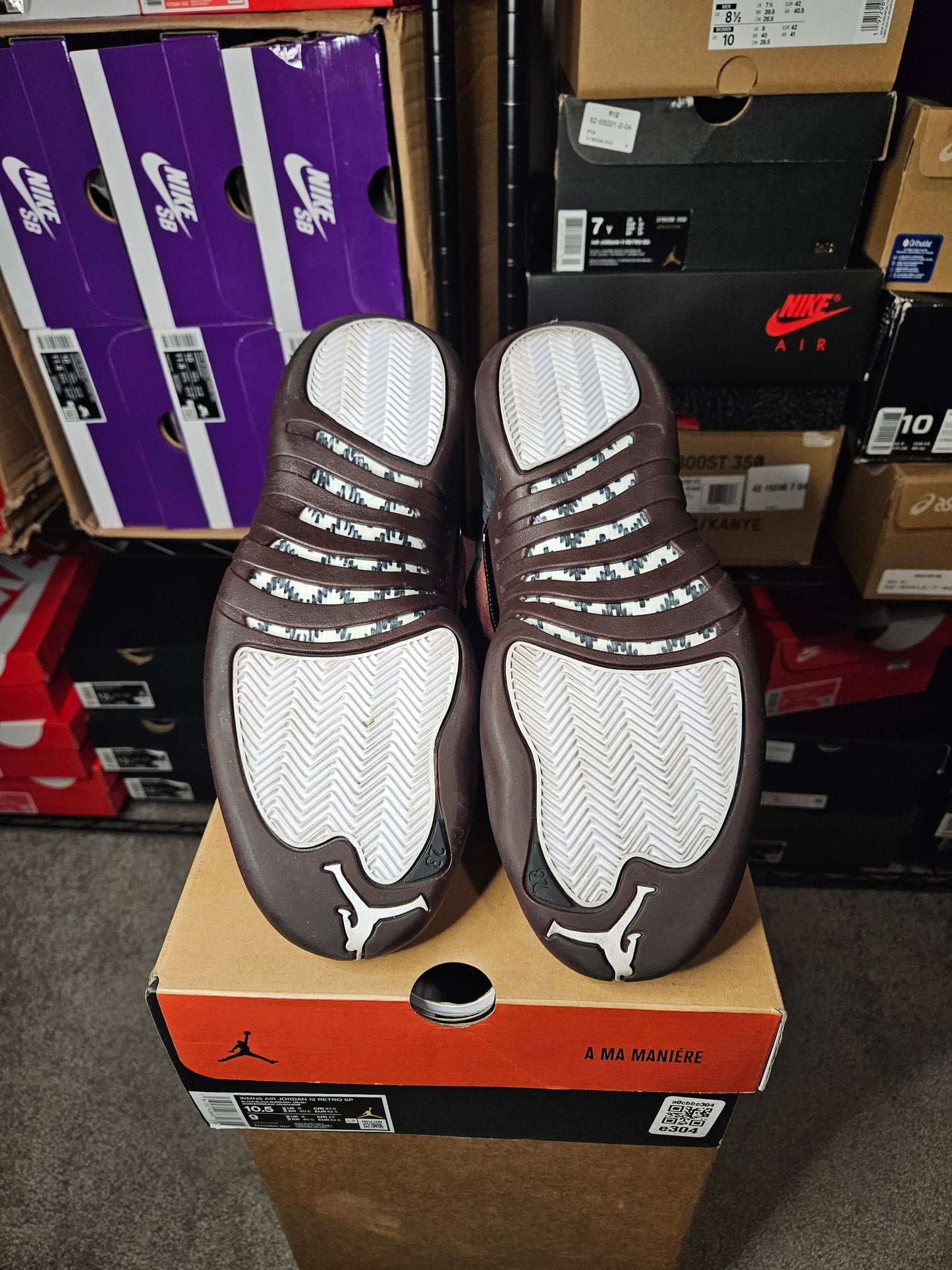 Size 10.5W/9M - AJ 12 Retro SP x A Ma Maniere Mid Black
