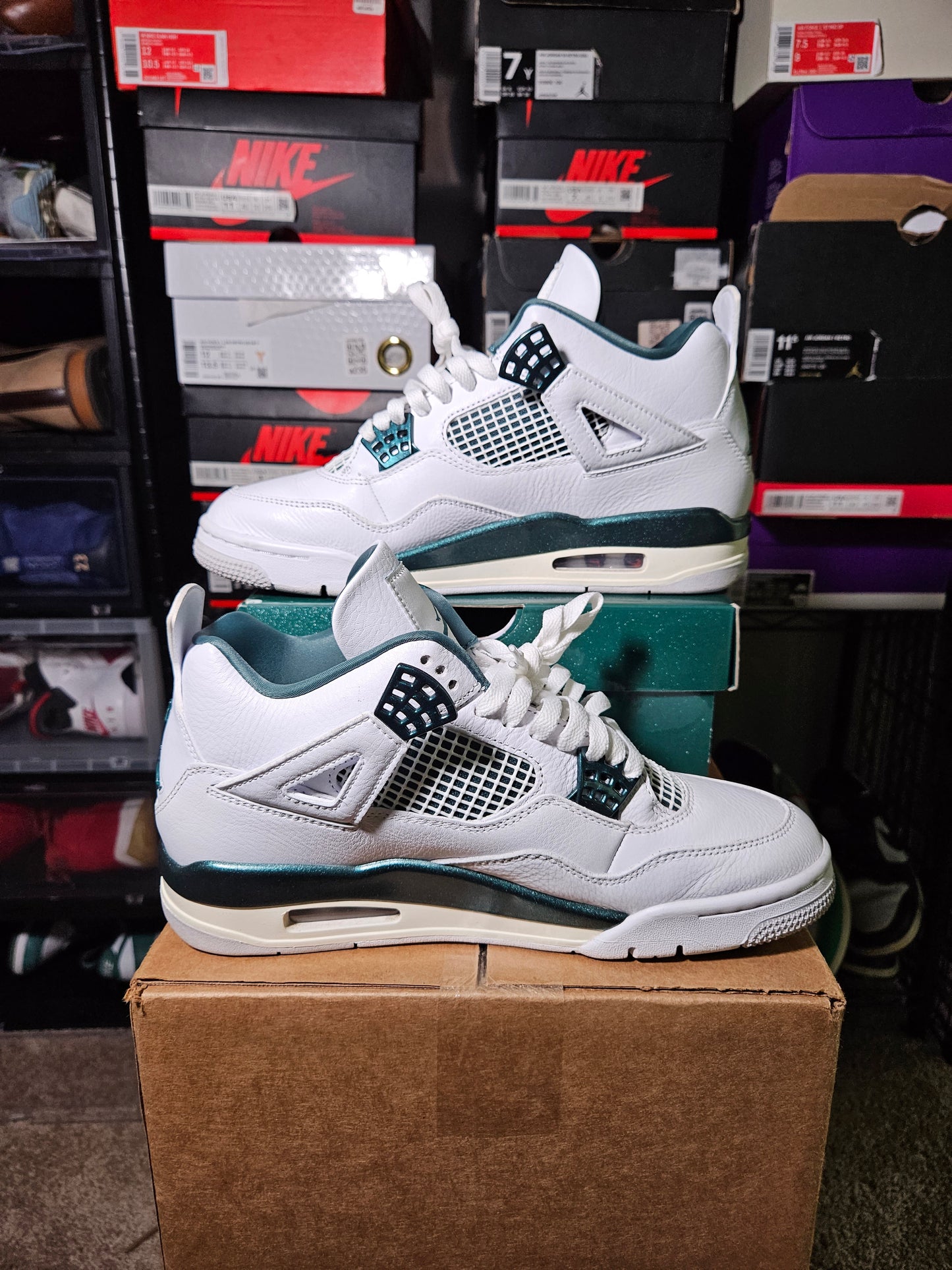 Size 9 - AJ 4 Oxidized Green
