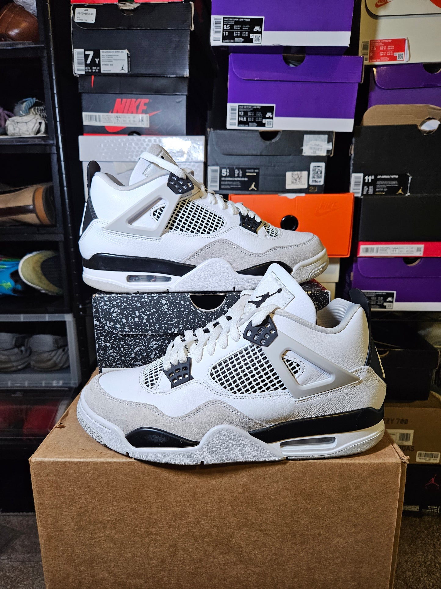 Size 10 - AJ 4 Retro Mid Military Black
