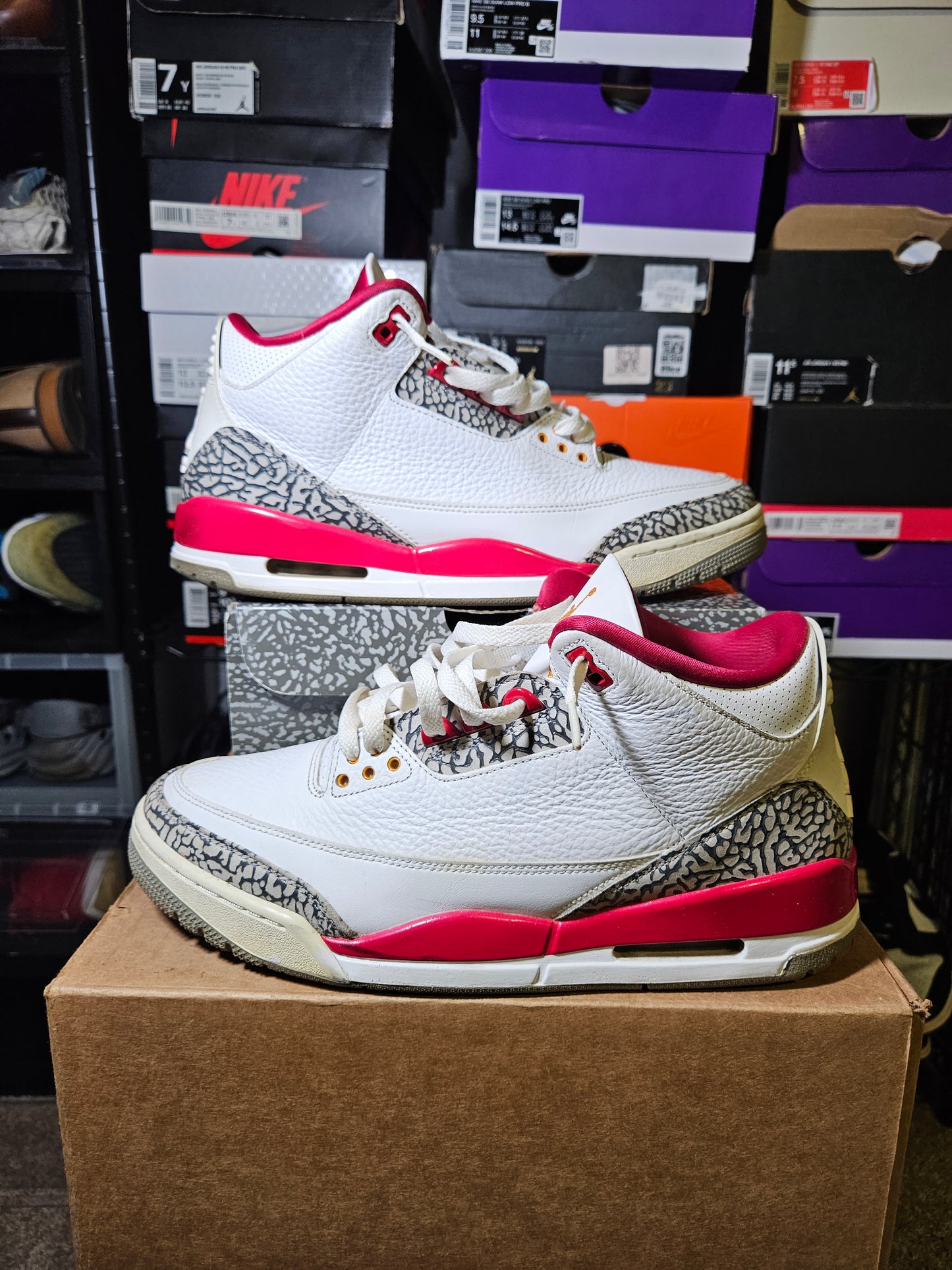 Size 12 - AJ 3 Retro Mid Cardinal Red