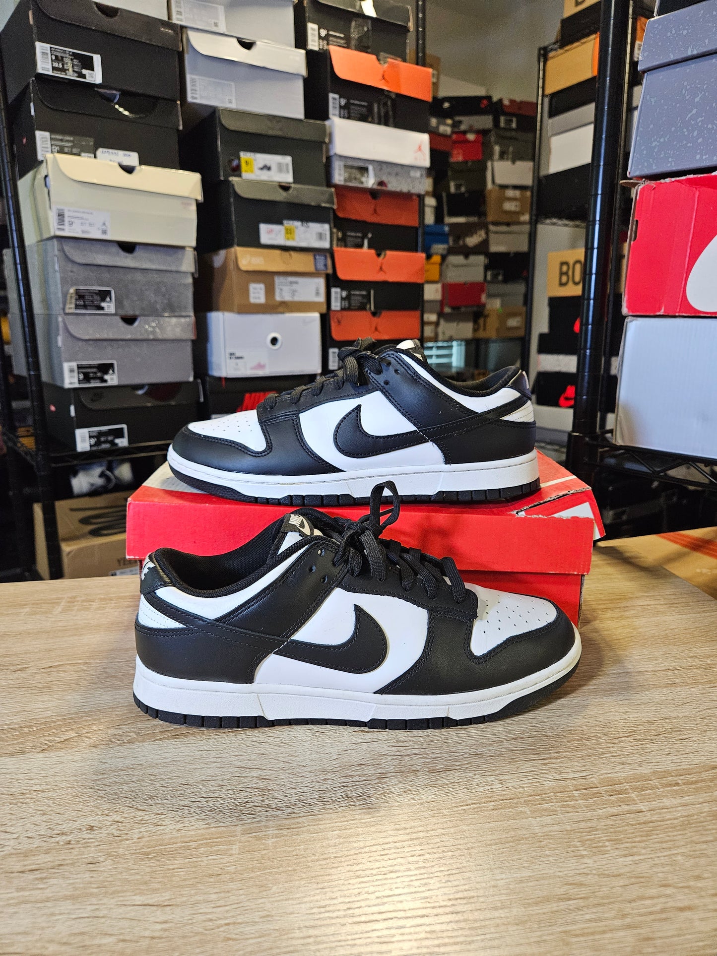 Size 10 - Dunk Low Black White