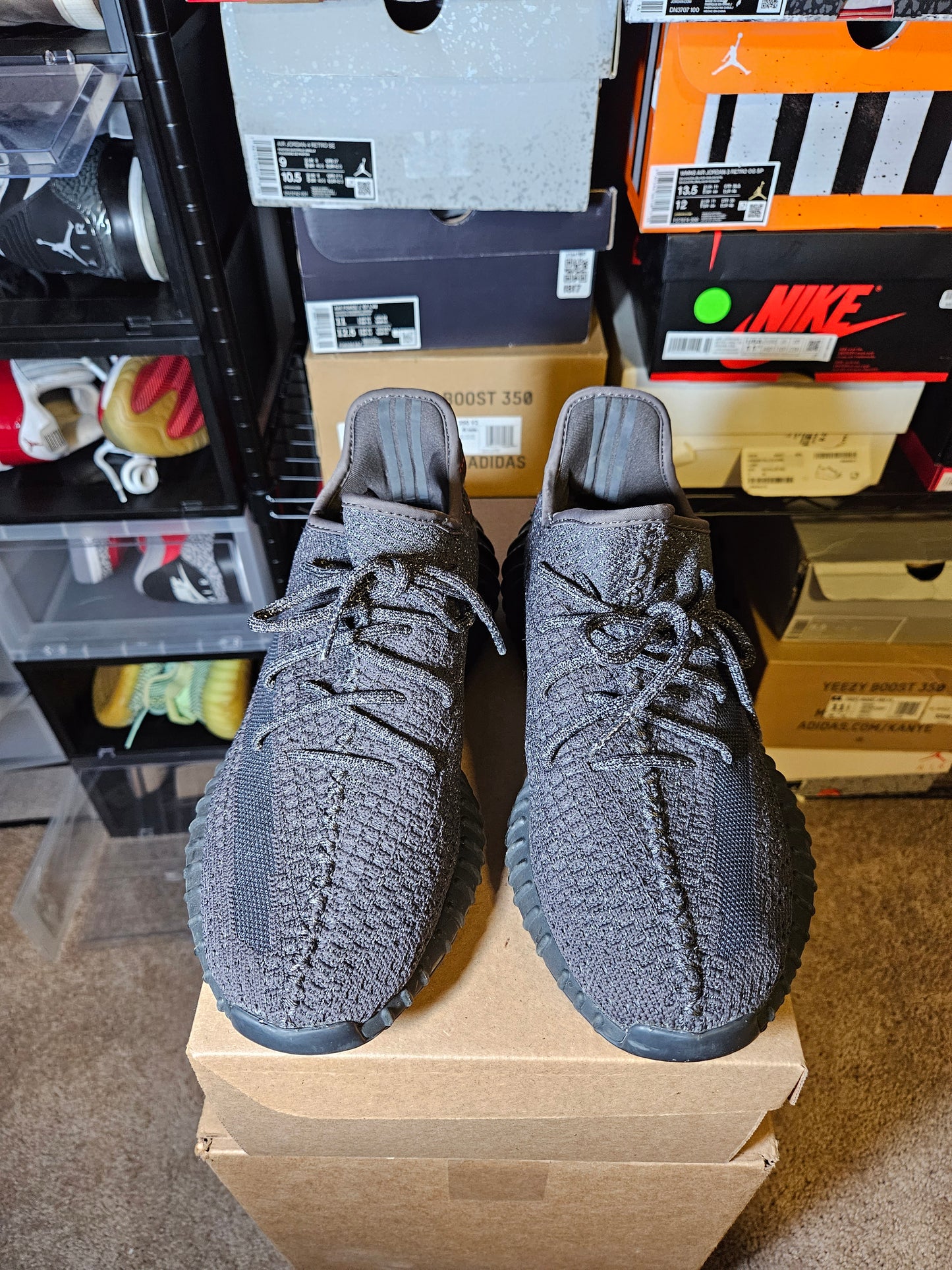 Size 9.5 - YZY Boost 350 V2 Black Reflective