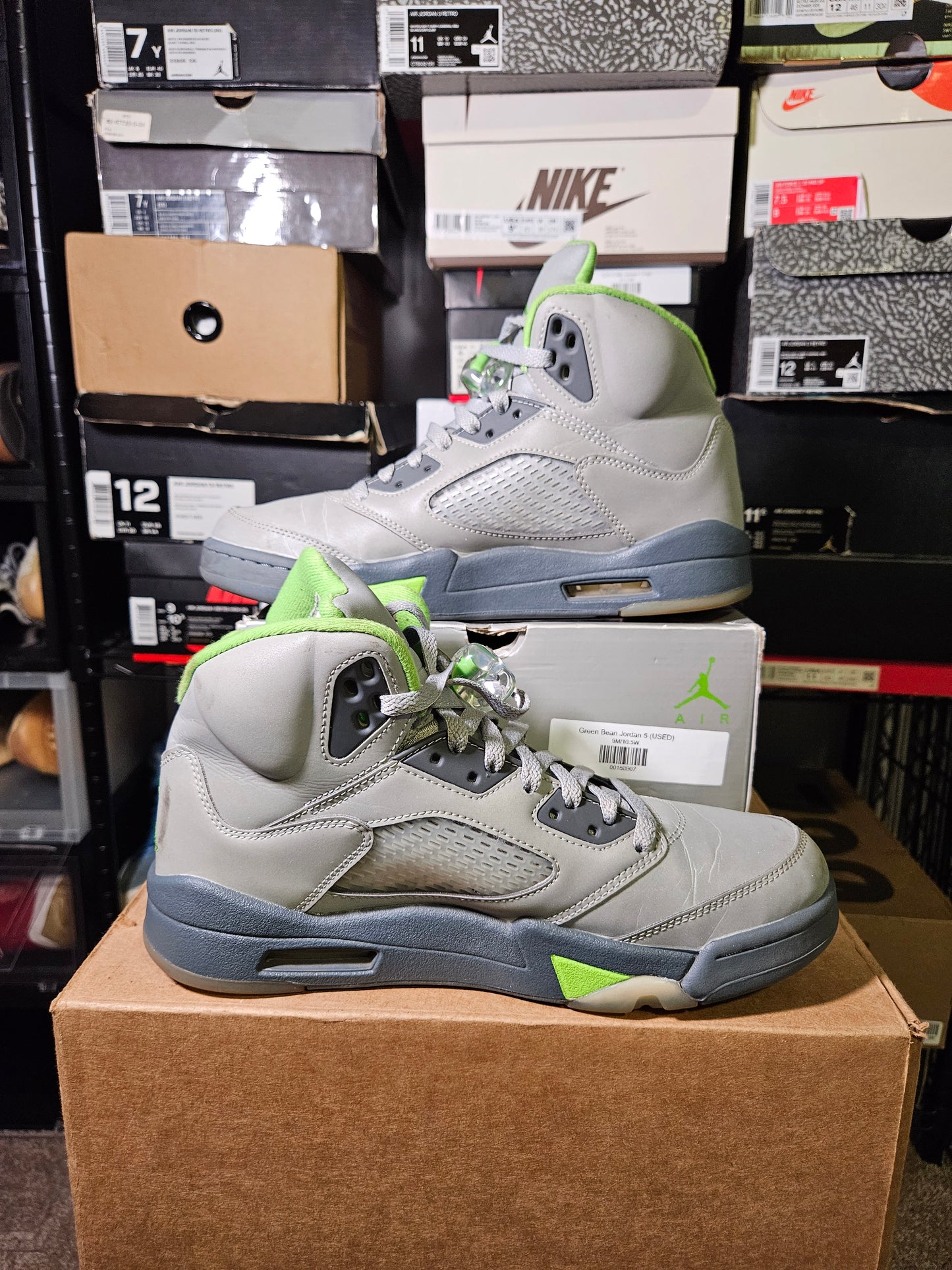 Size 9 - AJ 5 Retro Green Bean