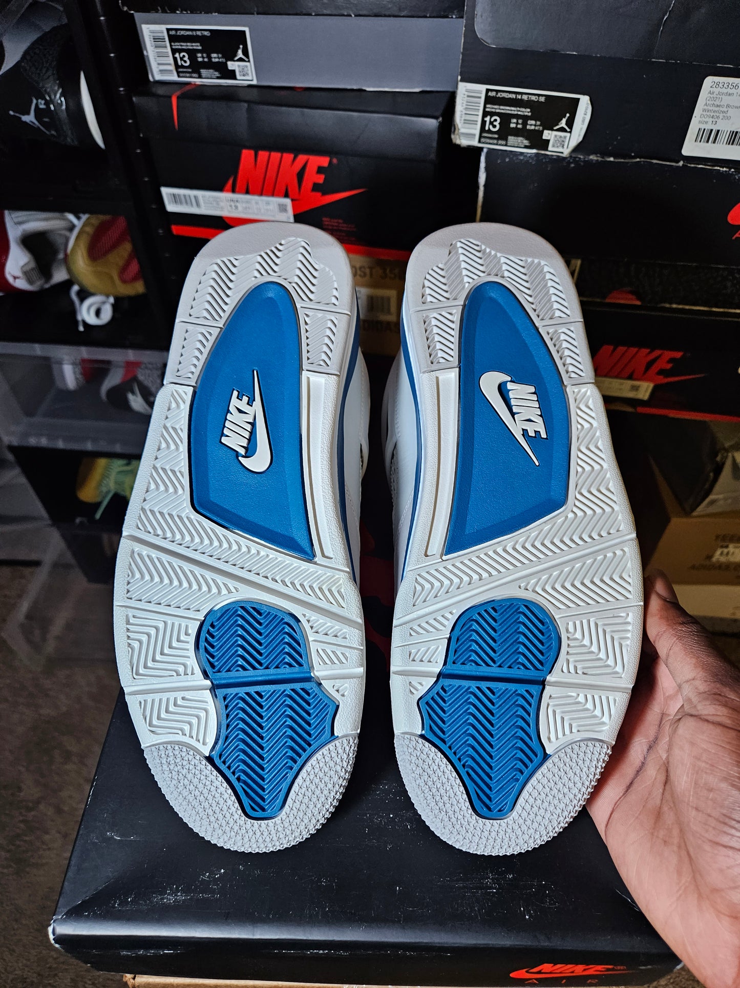 Size 10 - AJ 4 Retro 2024 Military Blue