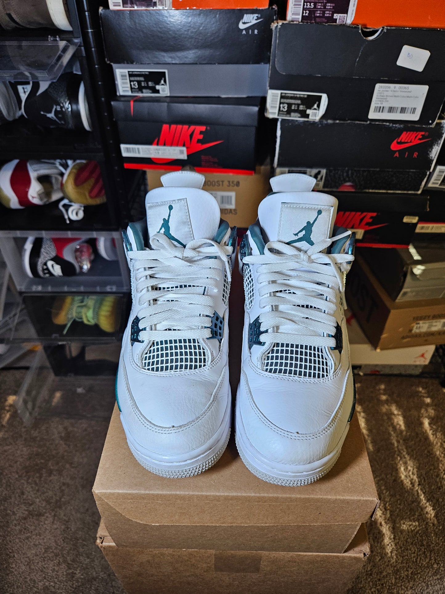 Size 9 - AJ 4 Retro Oxidized Green