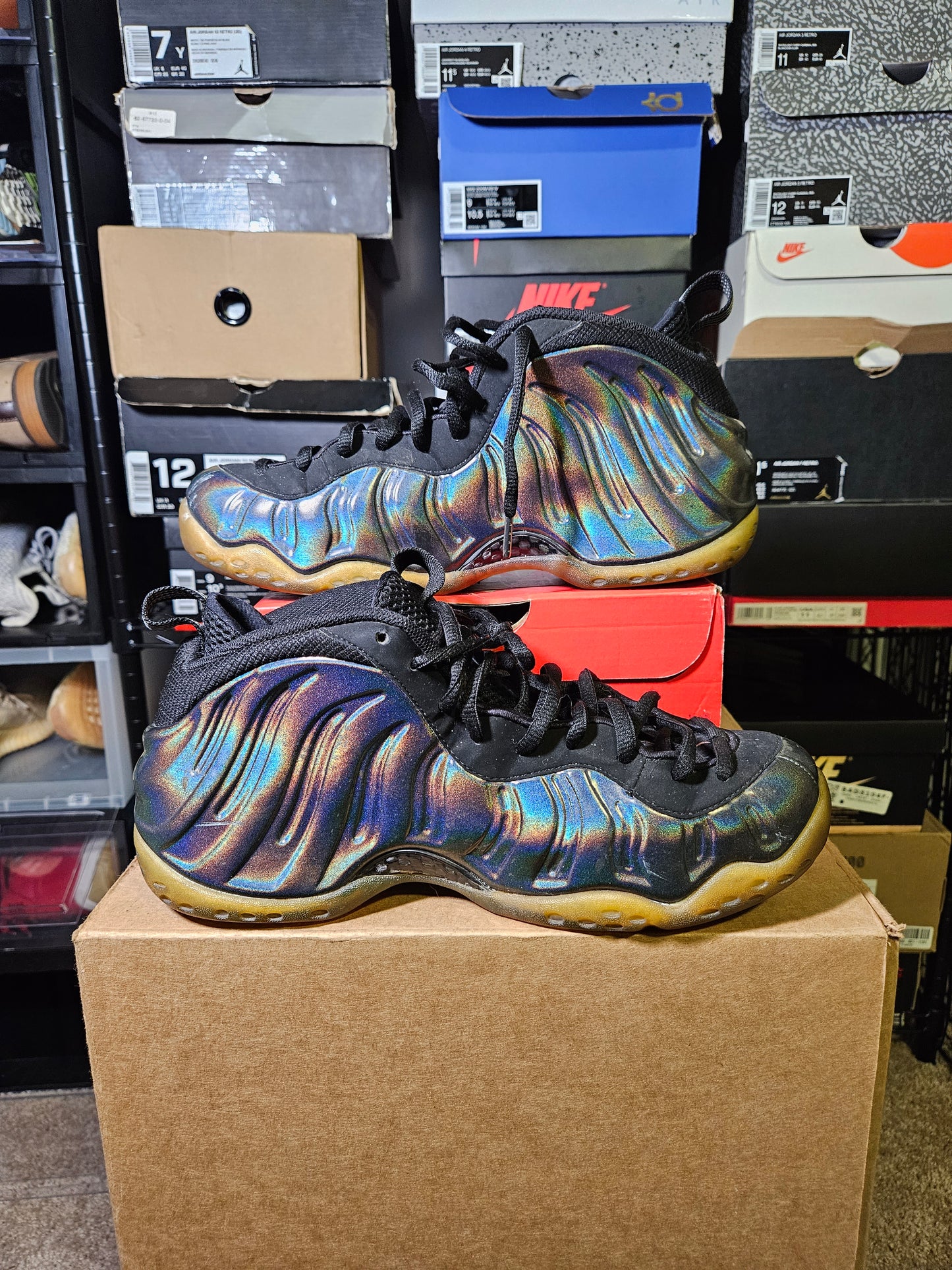 Size 10 - Air Foamposite One Hologram