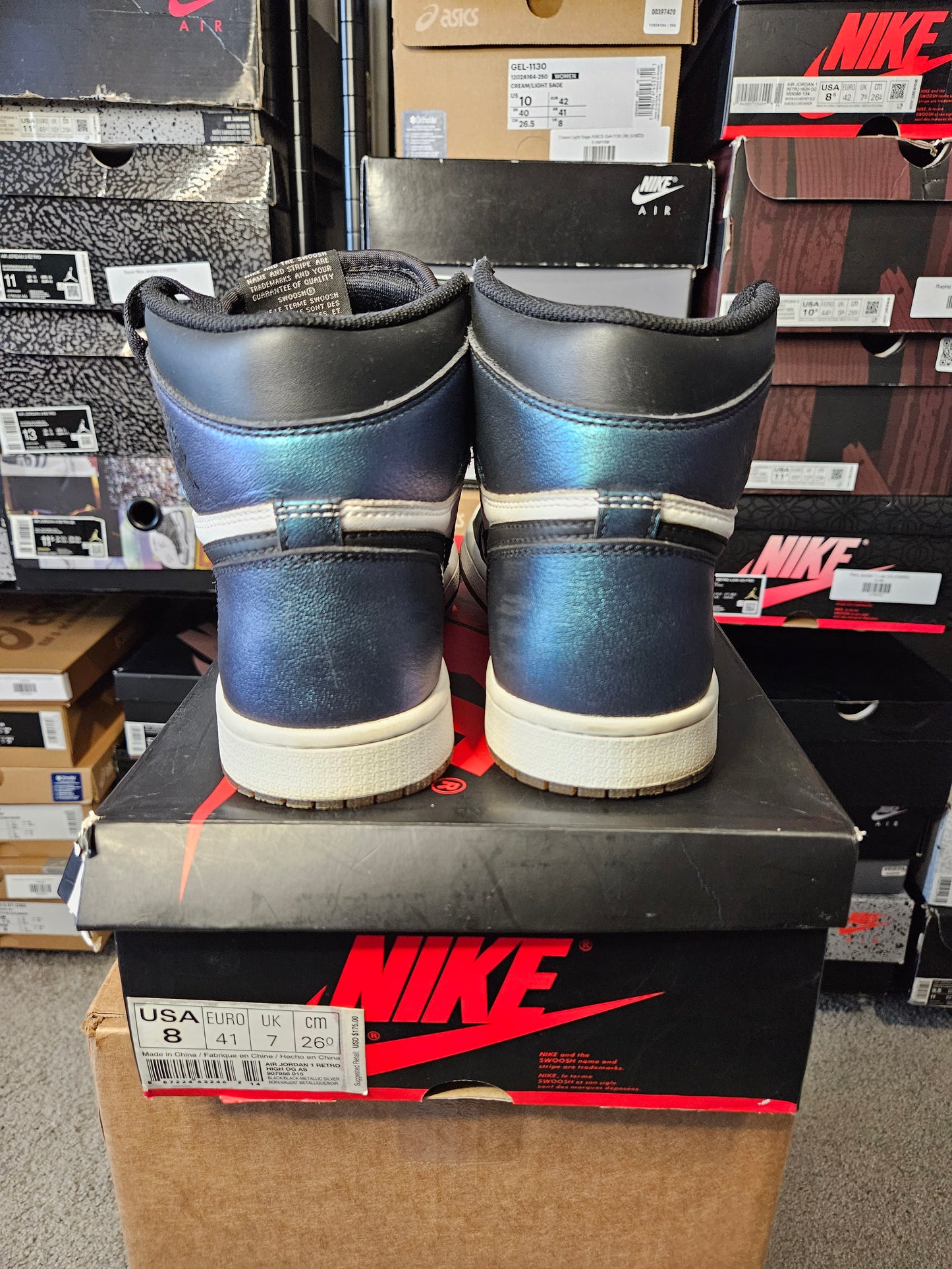 Size 8 - AJ 1 Retro OG High All Star - Chameleon