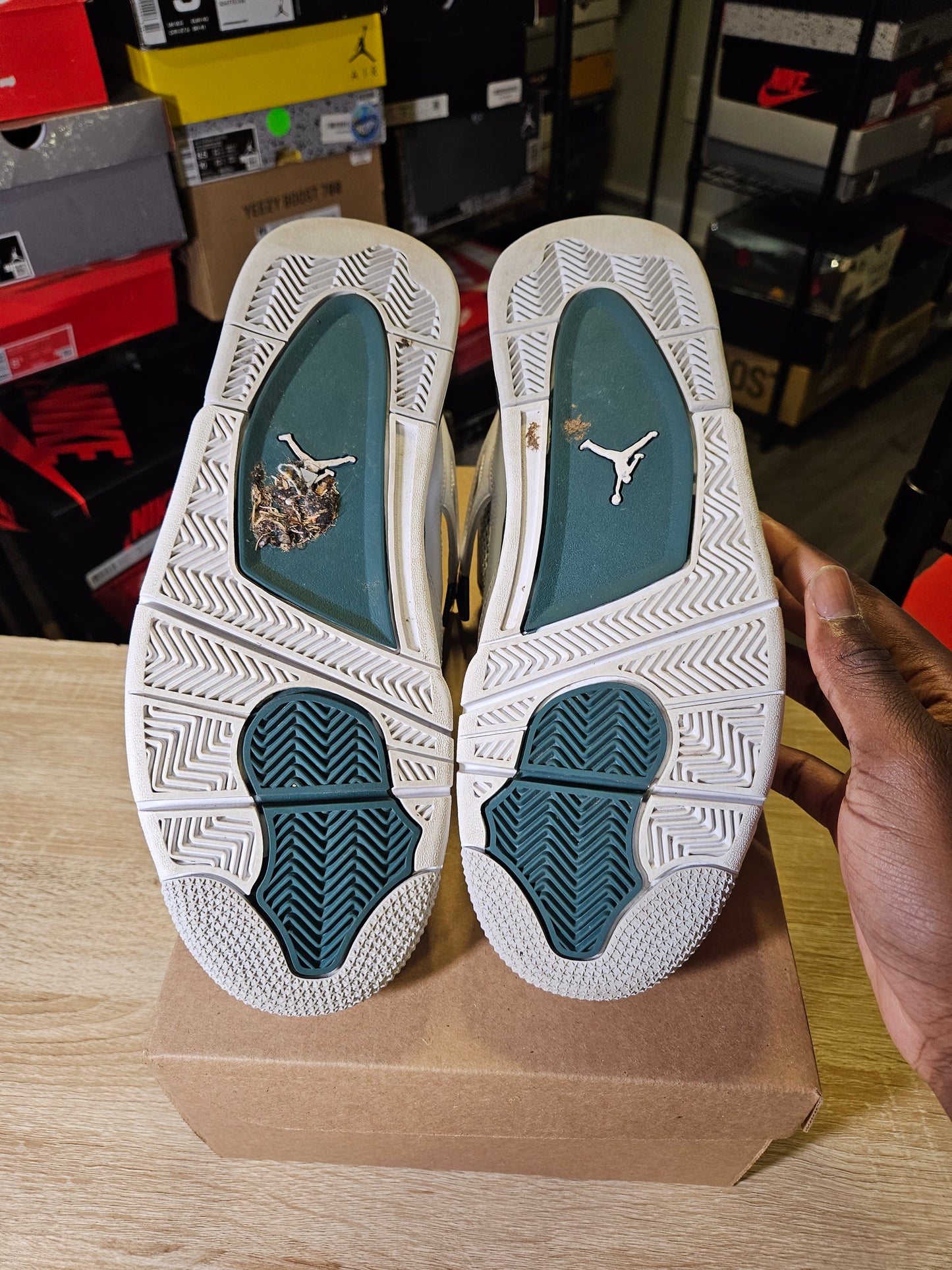 Size 10 - AJ 4 Retro Oxidized Green
