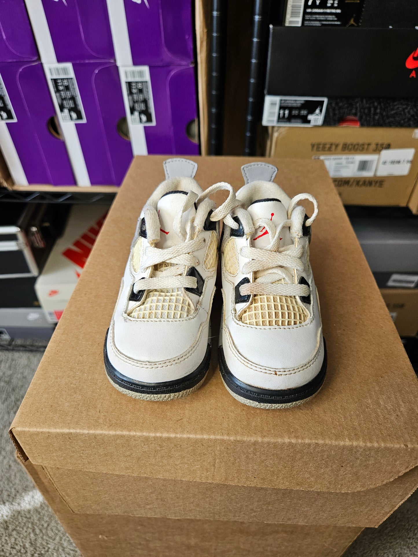 Size 5C - AJ 4 Retro OG Mid White Cement