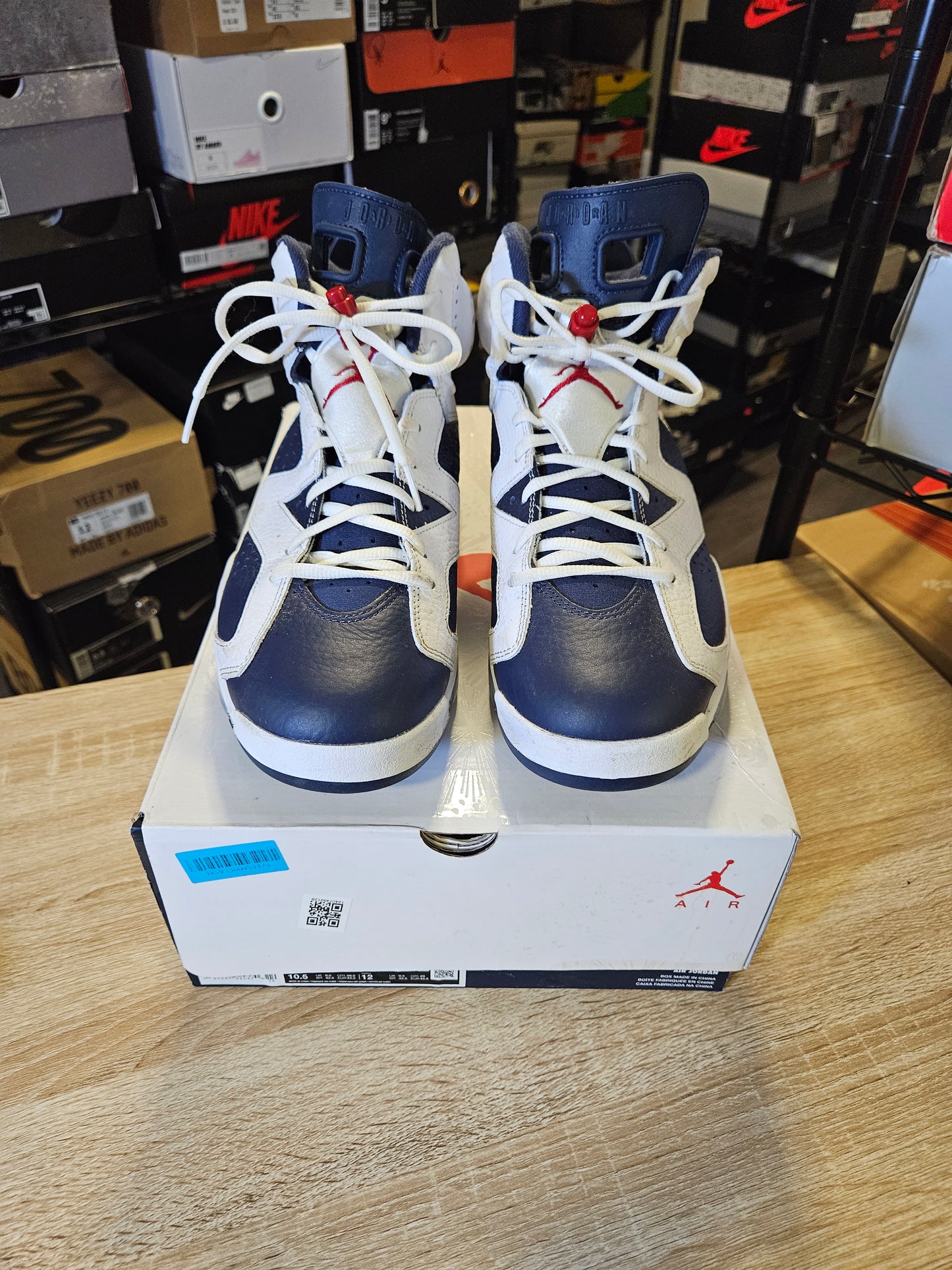 Size 10.5 - AJ 6 Retro 2024 Olympic