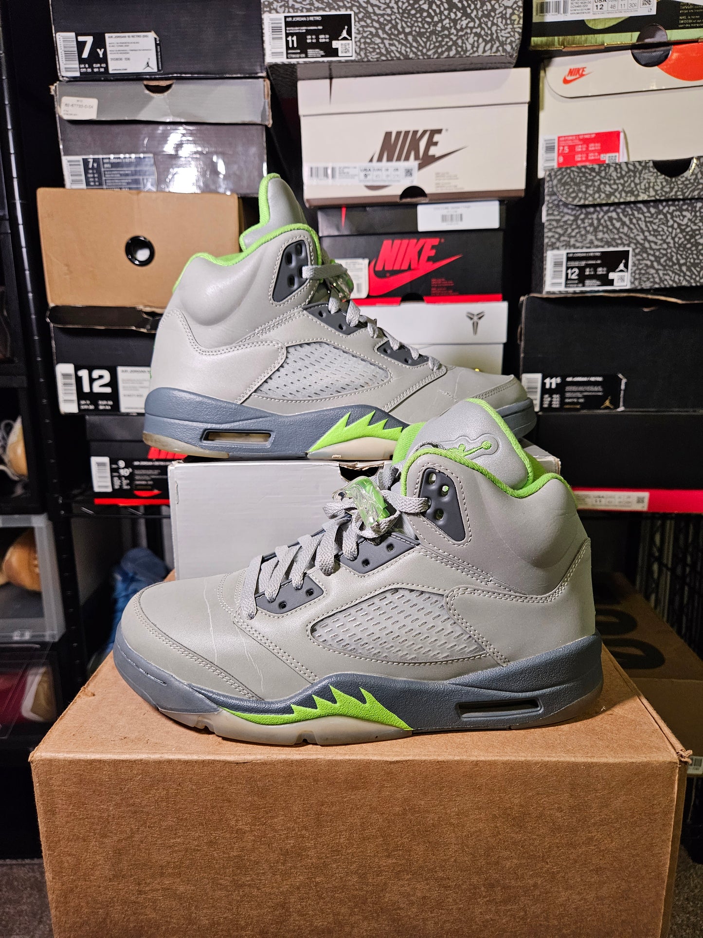 Size 9 - AJ 5 Retro Green Bean