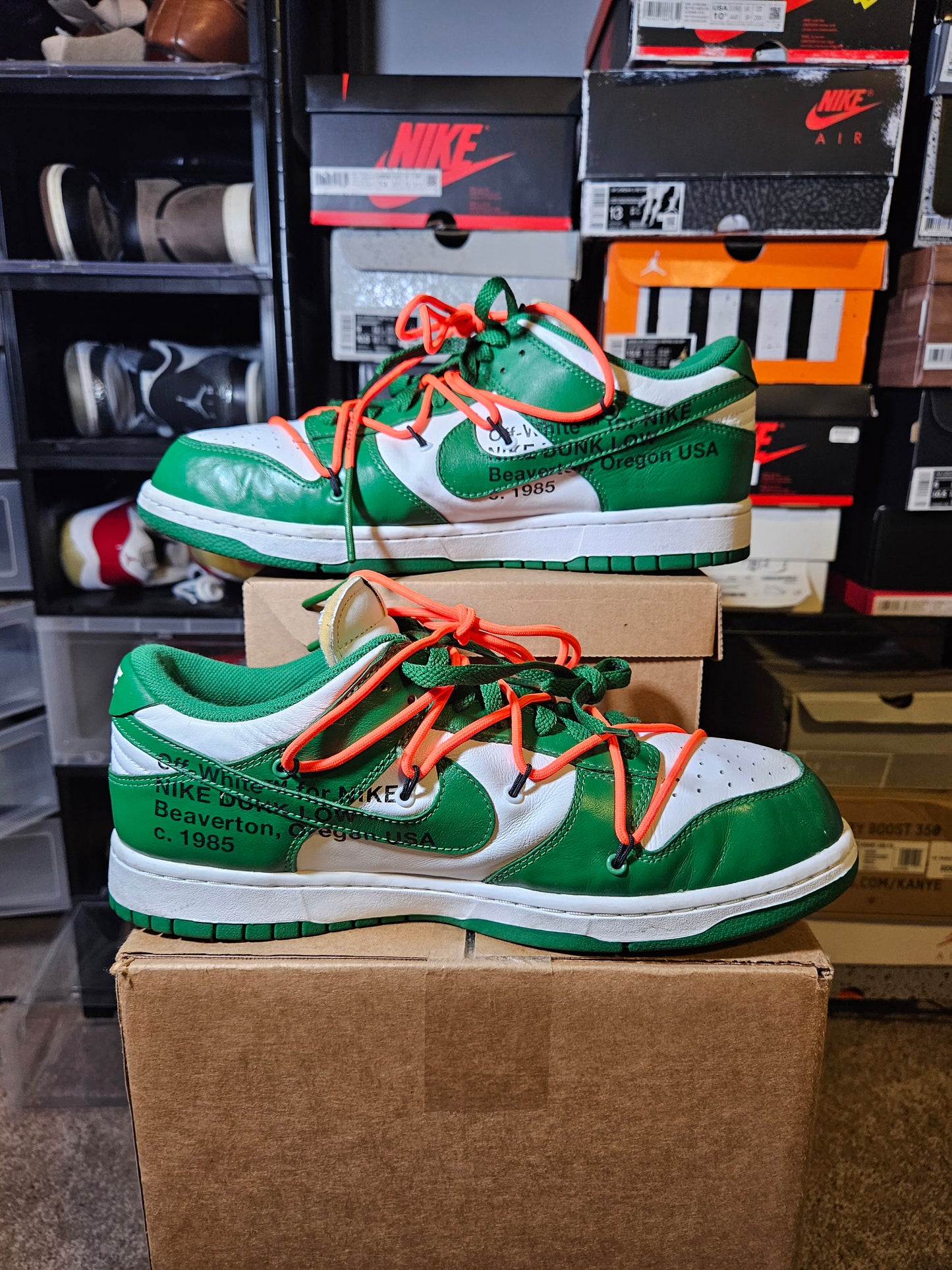 Size 12 - Dunk Low x OFF-WHITE Pine Green 2019