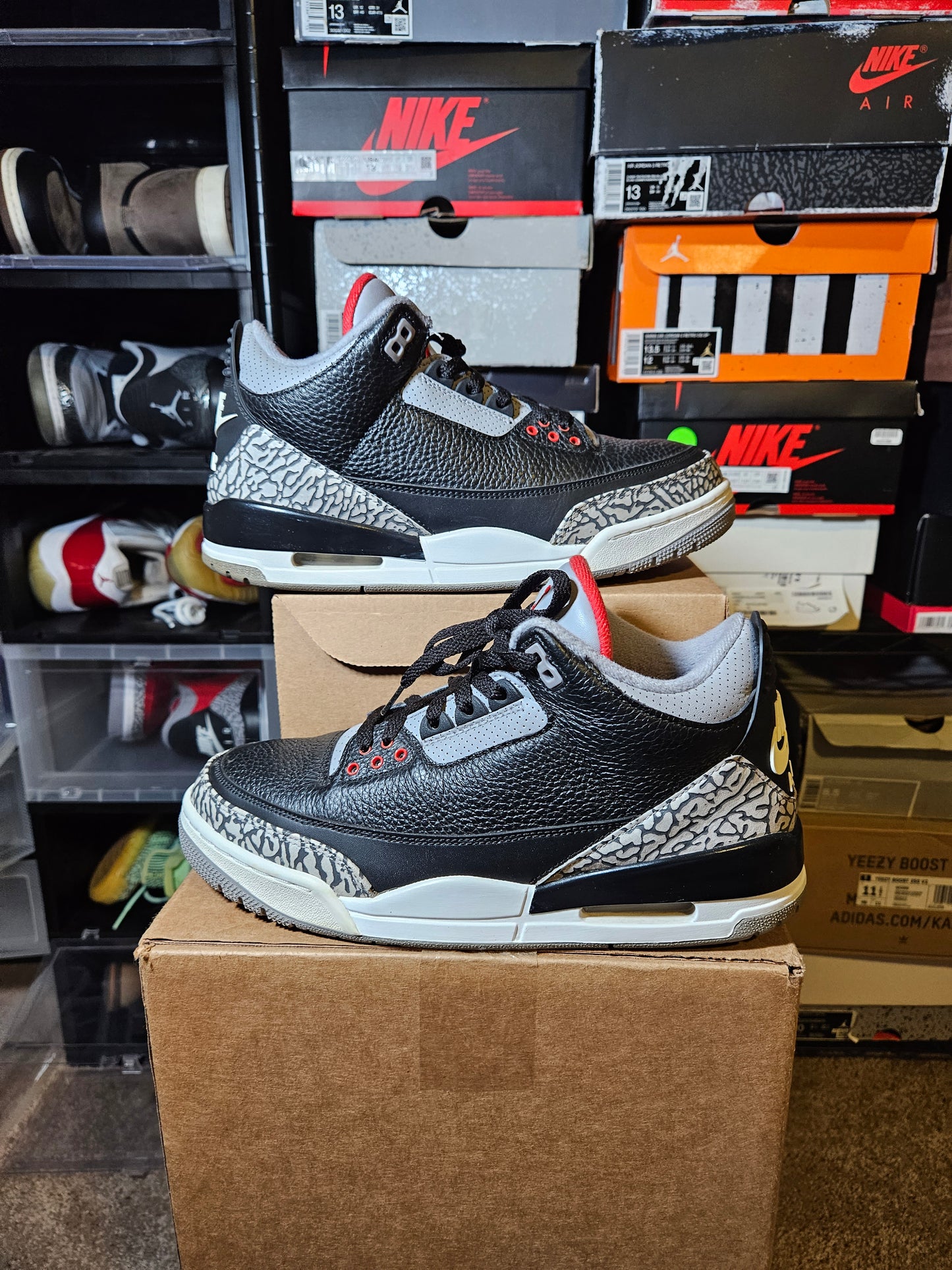 Size 9 - AJ 3 Retro OG Mid Black Cement