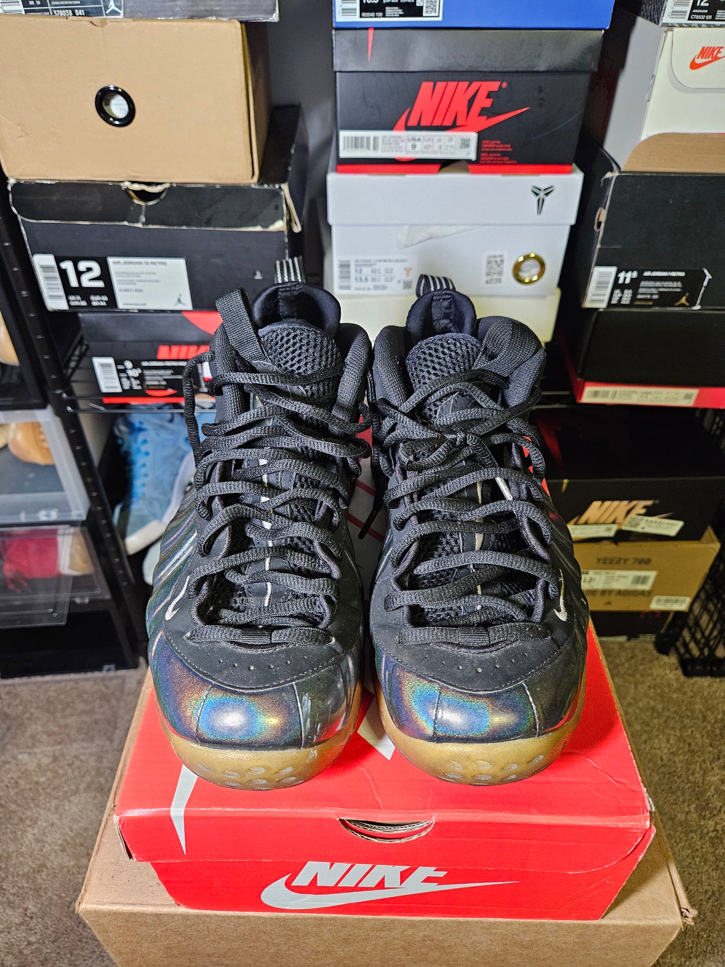 Size 10 - Air Foamposite One Hologram