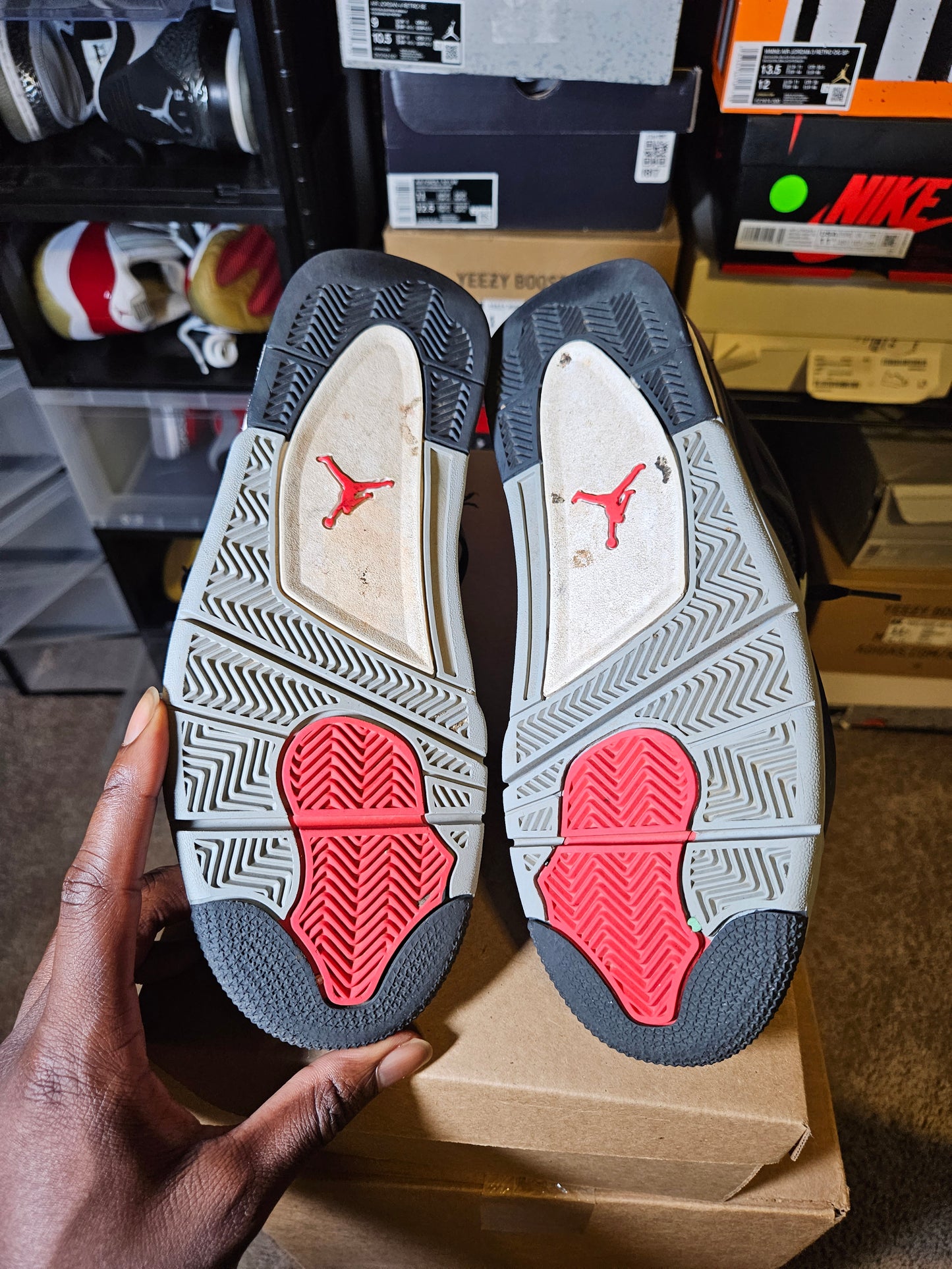 Size 9 - AJ 4 Retro SE Mid Black Canvas