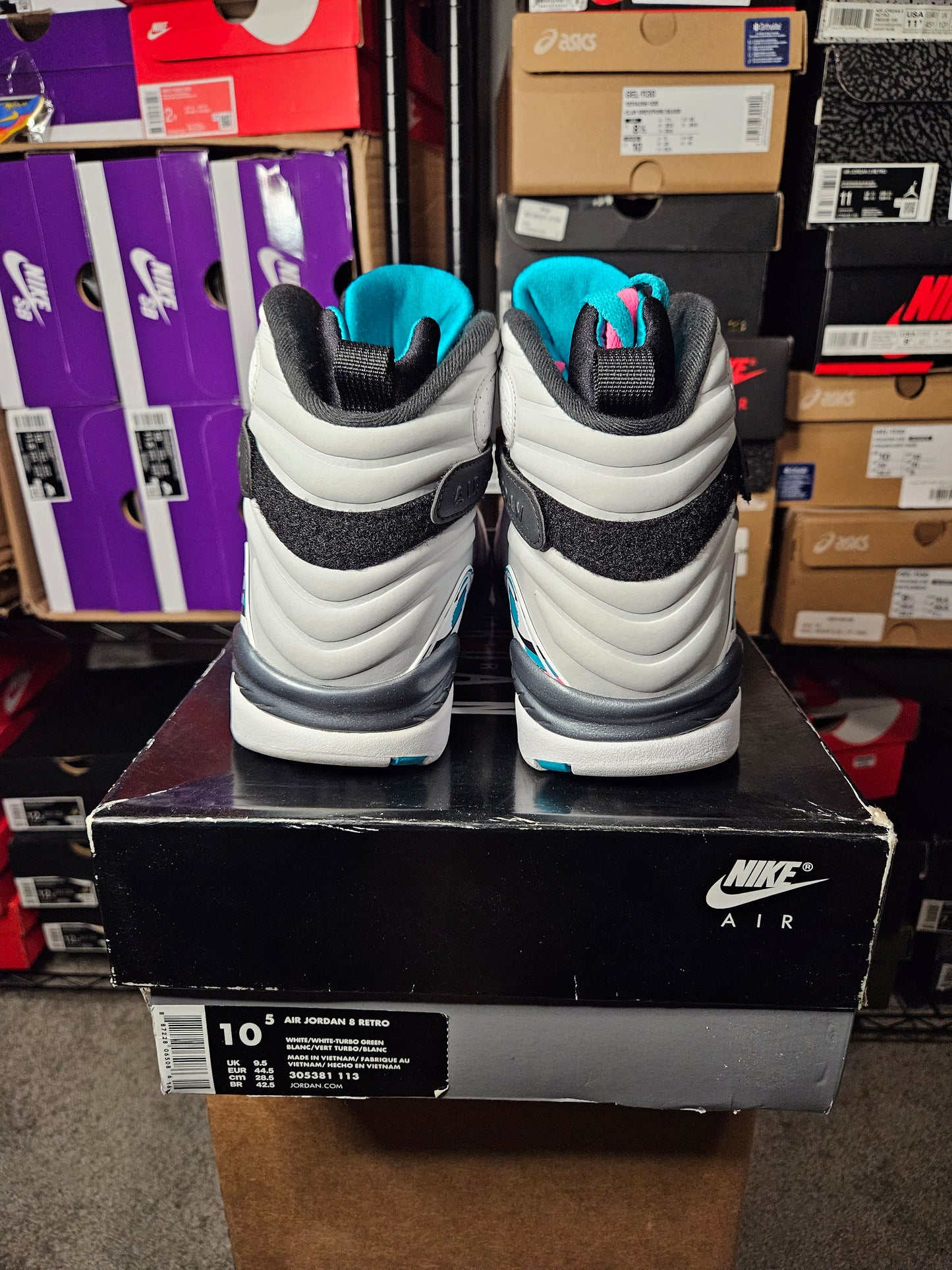 Size 10.5 - AJ 8 Retro South Beach