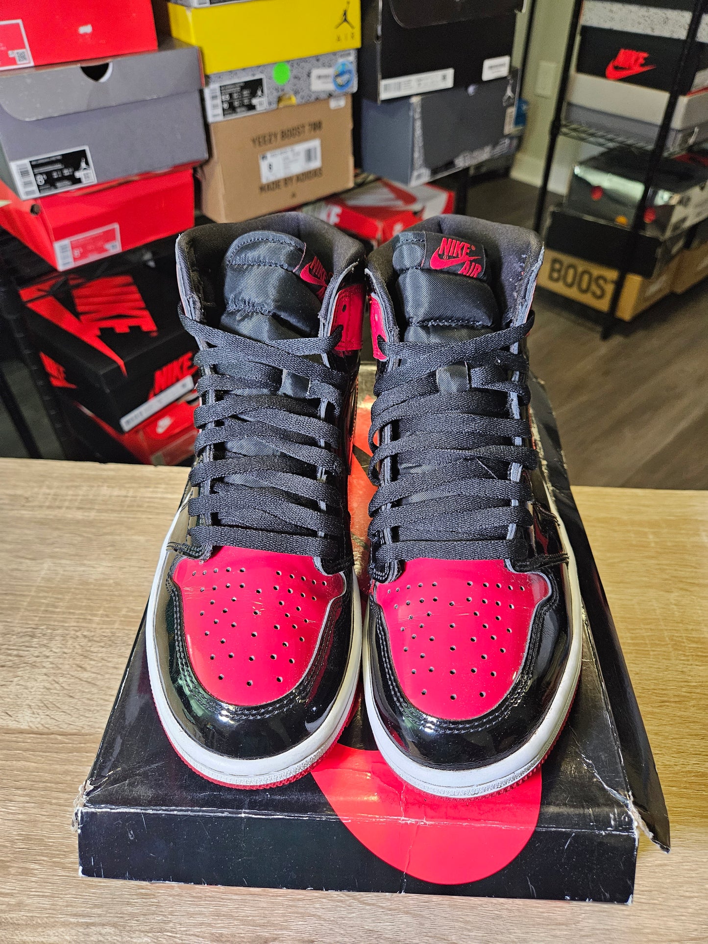 Size 9 - AJ 1 Retro OG High Patent Bred
