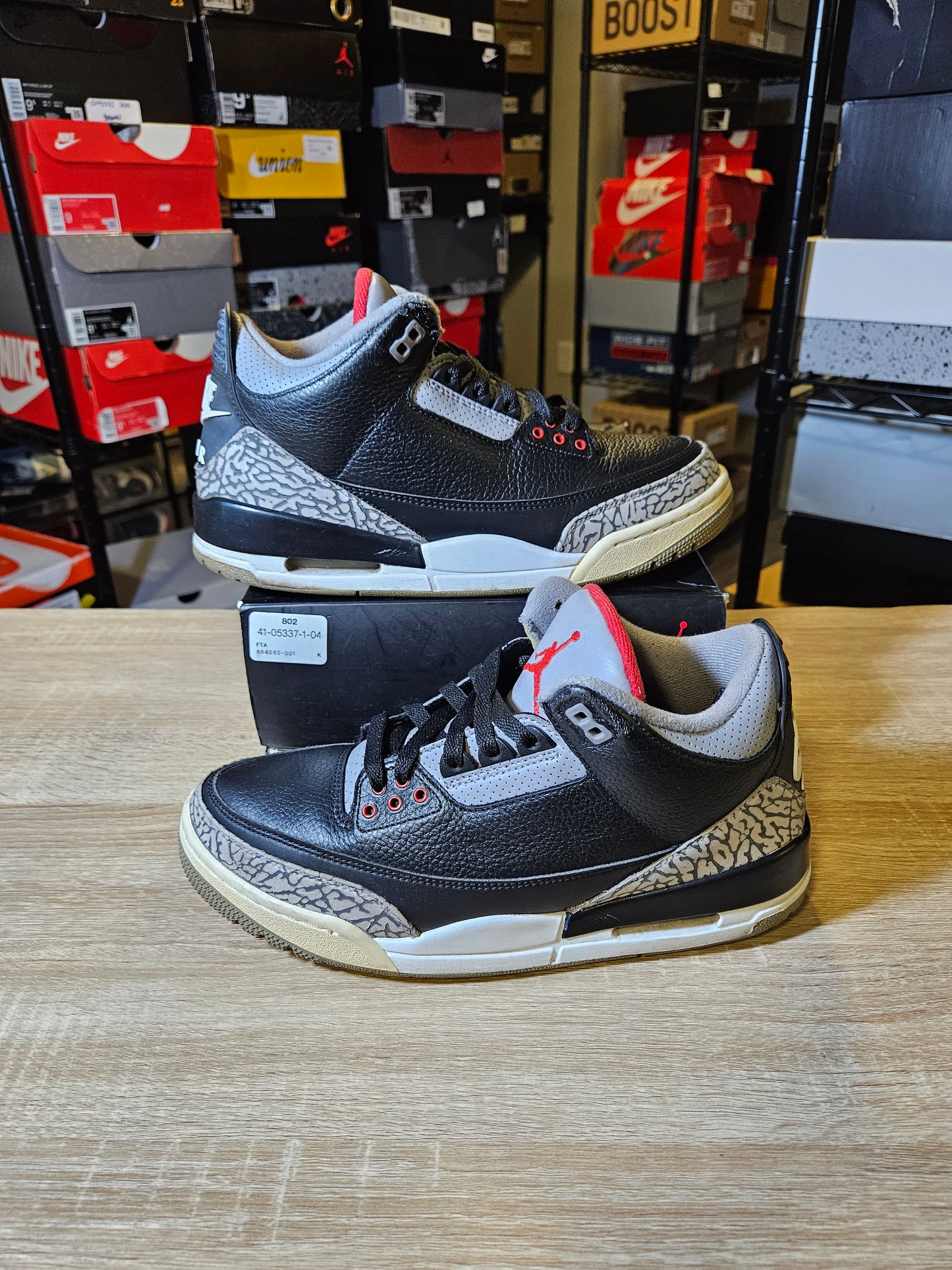 Size 9 - AJ 3 Retro OG Mid Black Cement