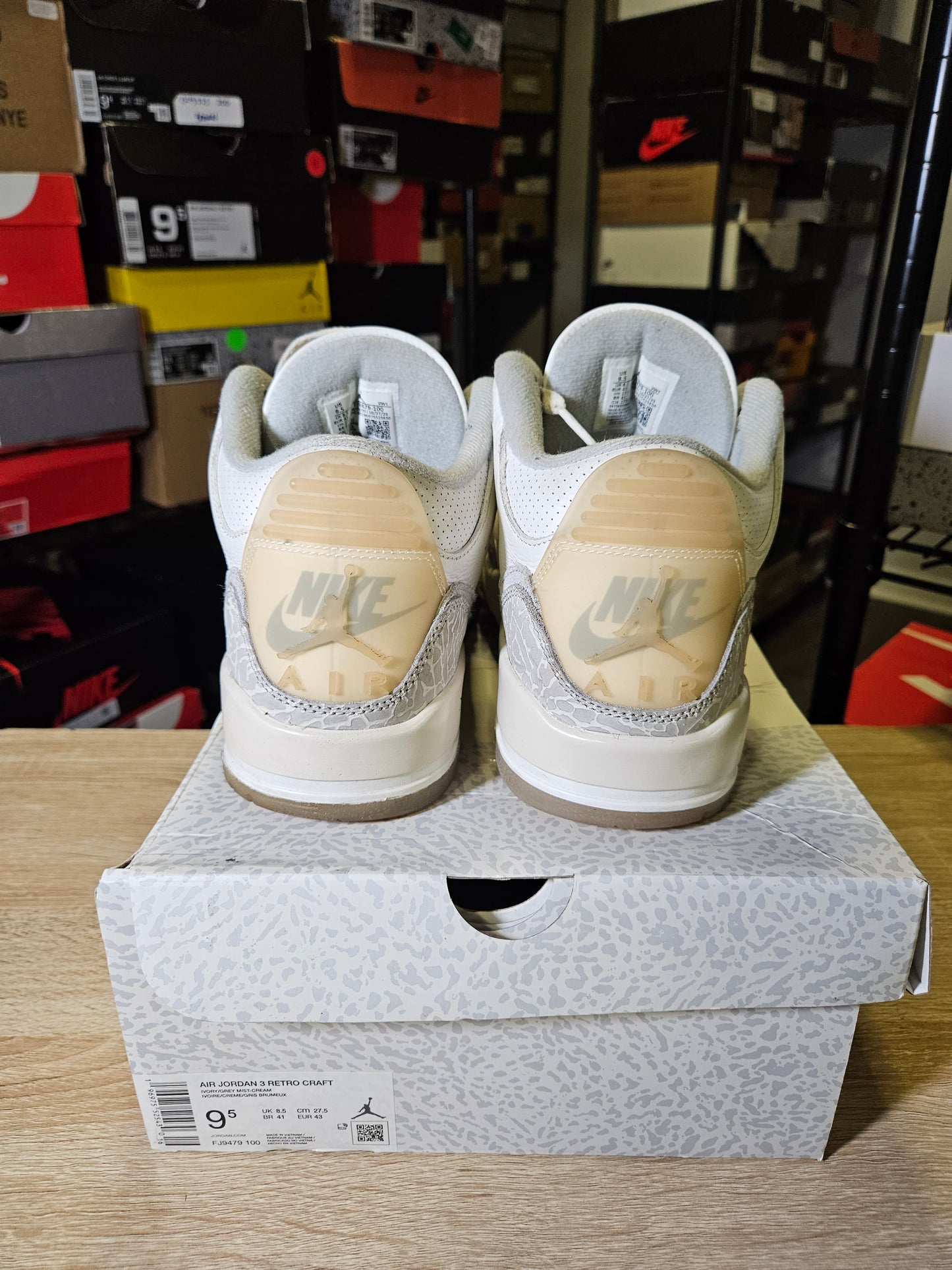 Size 9.5 - AJ 3 Retro SE Craft Ivory