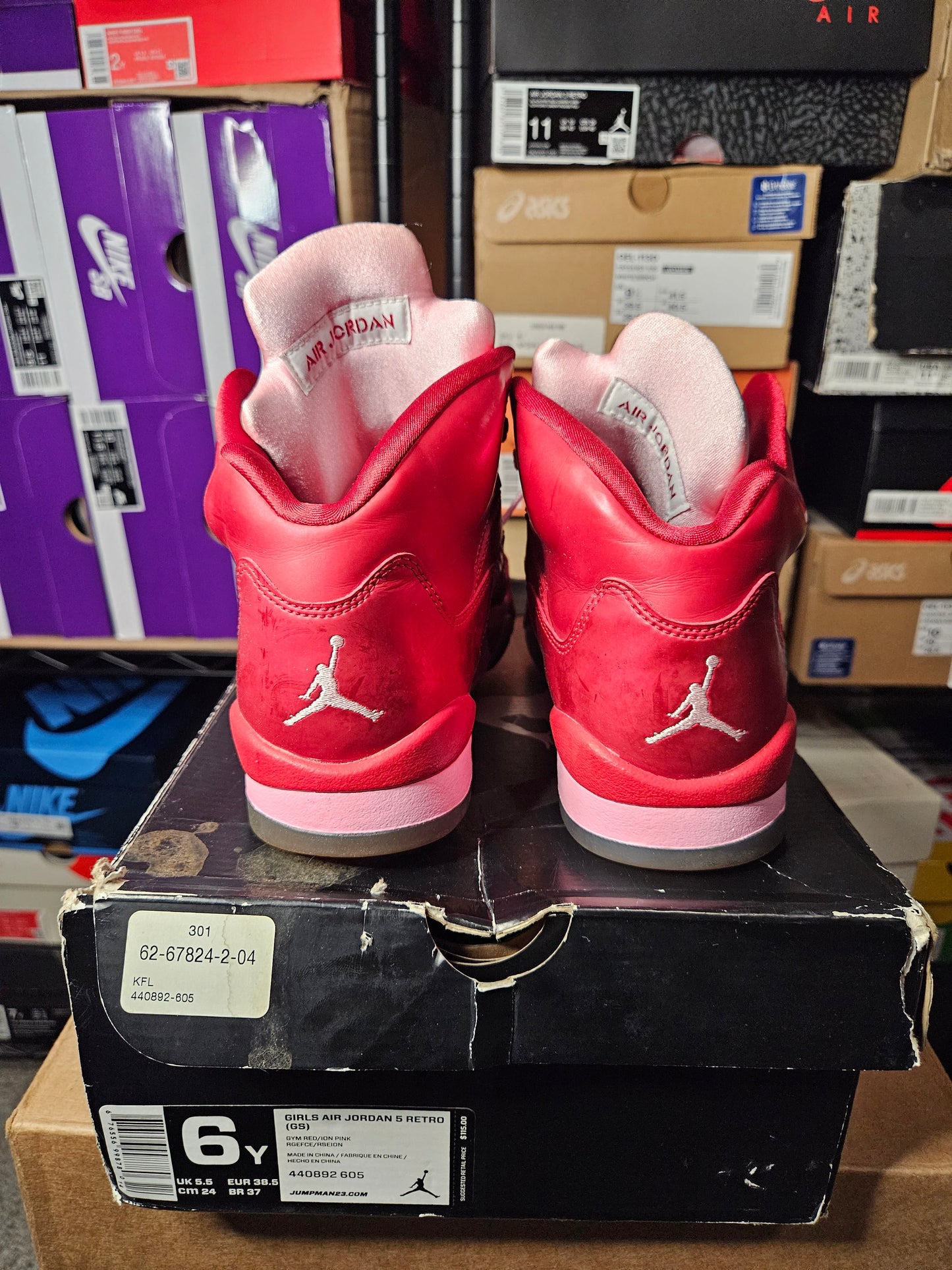 Size 6 - AJ 5 Retro 2013 Valentines Day