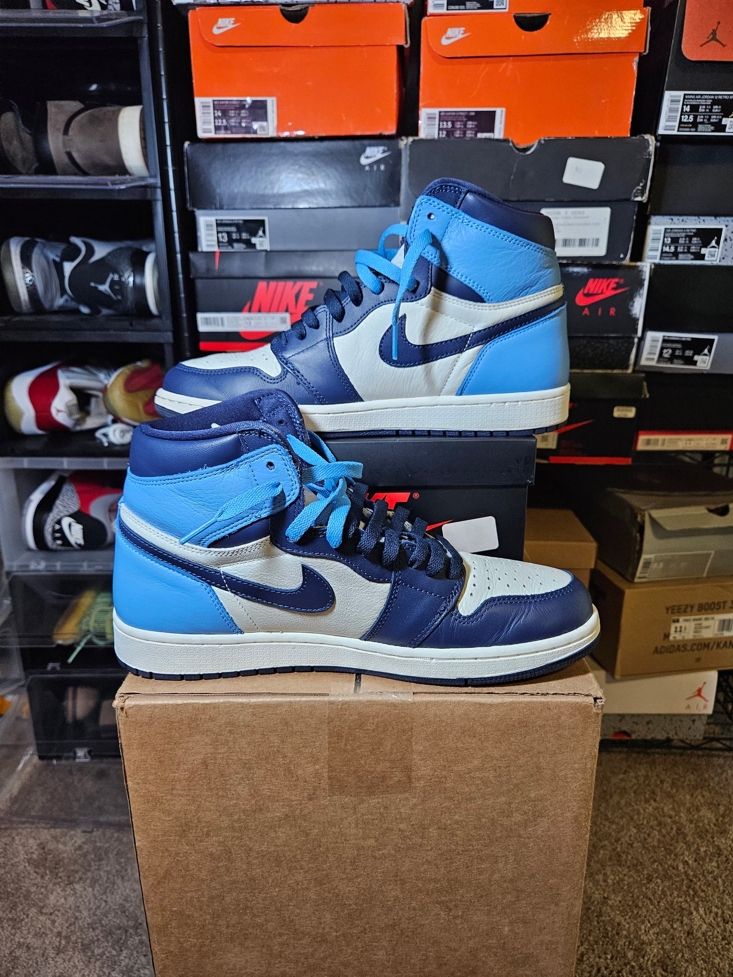 Size 10.5 - AJ 1 Retro OG High Obsidian UNC 2019