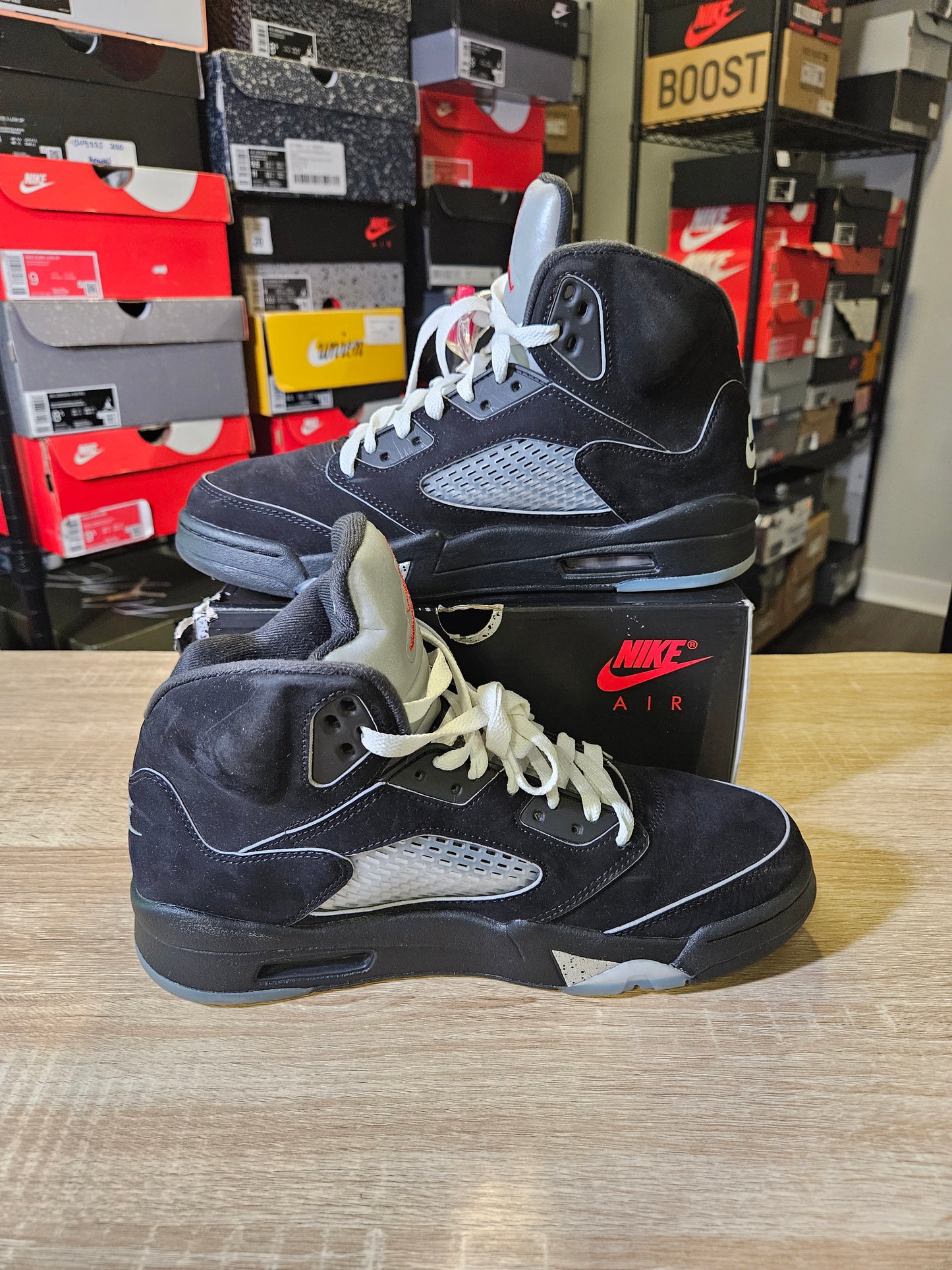 Size 9 - AJ 5 Retro OG Black Metallic Reimagined
