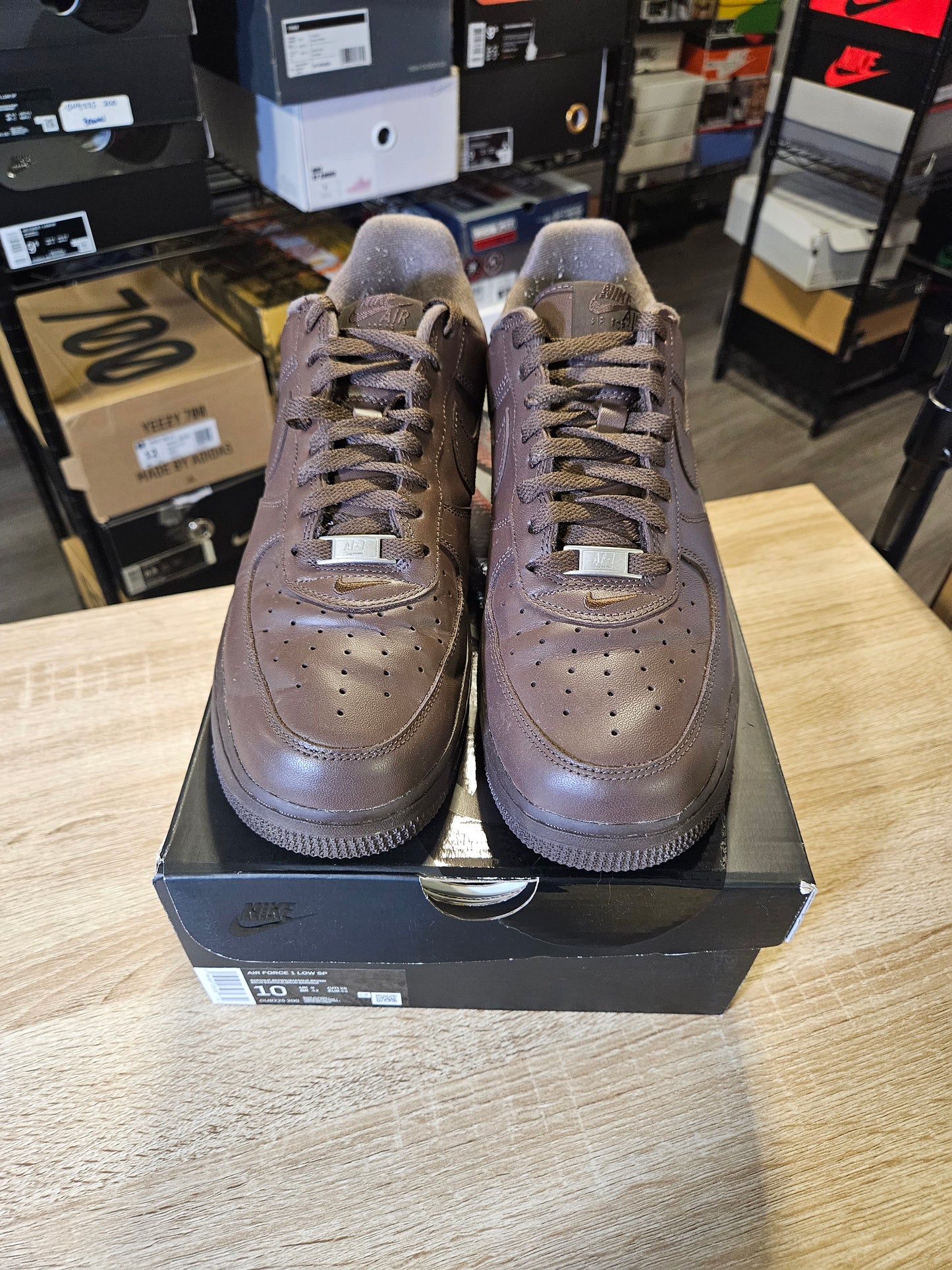 Size 10 - Supreme x Air Force 1 Low Box Logo - Baroque Brown