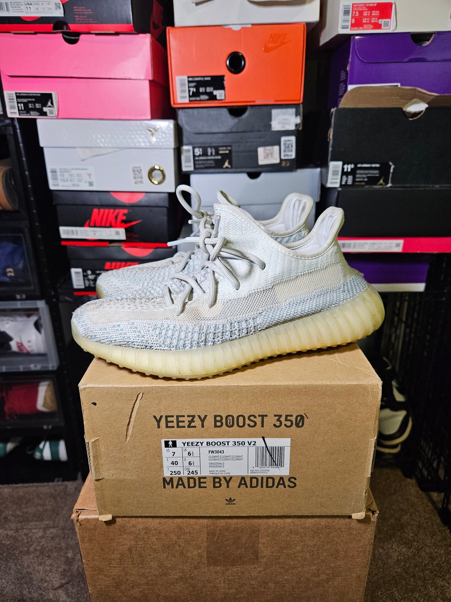Size 7 - YZY Boost 350 V2 Cloud White Non-Reflective