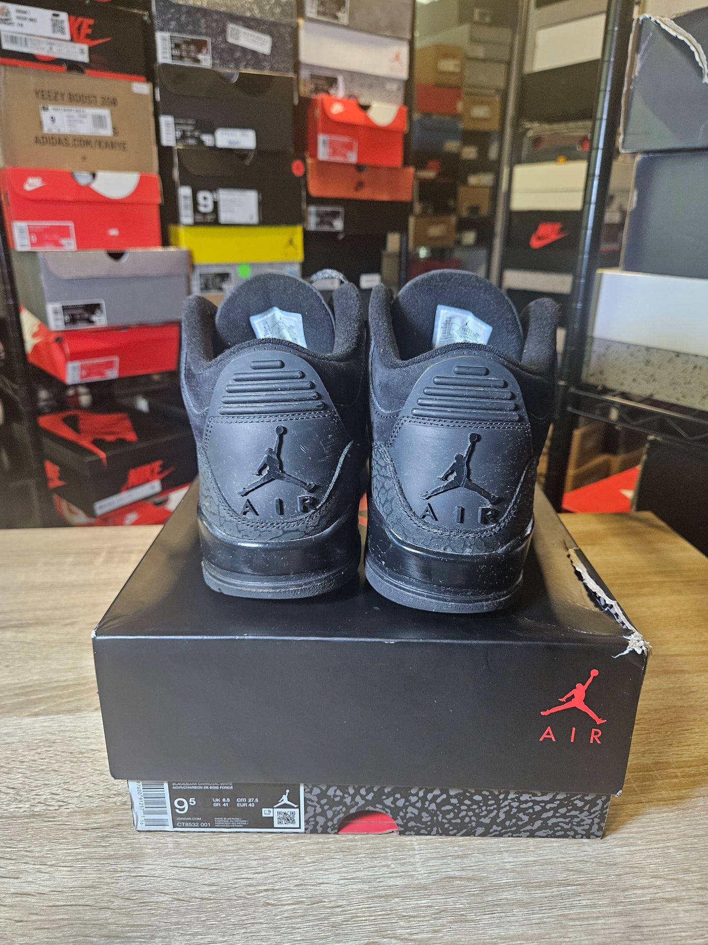 Size 9.5 - AJ 3 Retro 2025 Black Cat