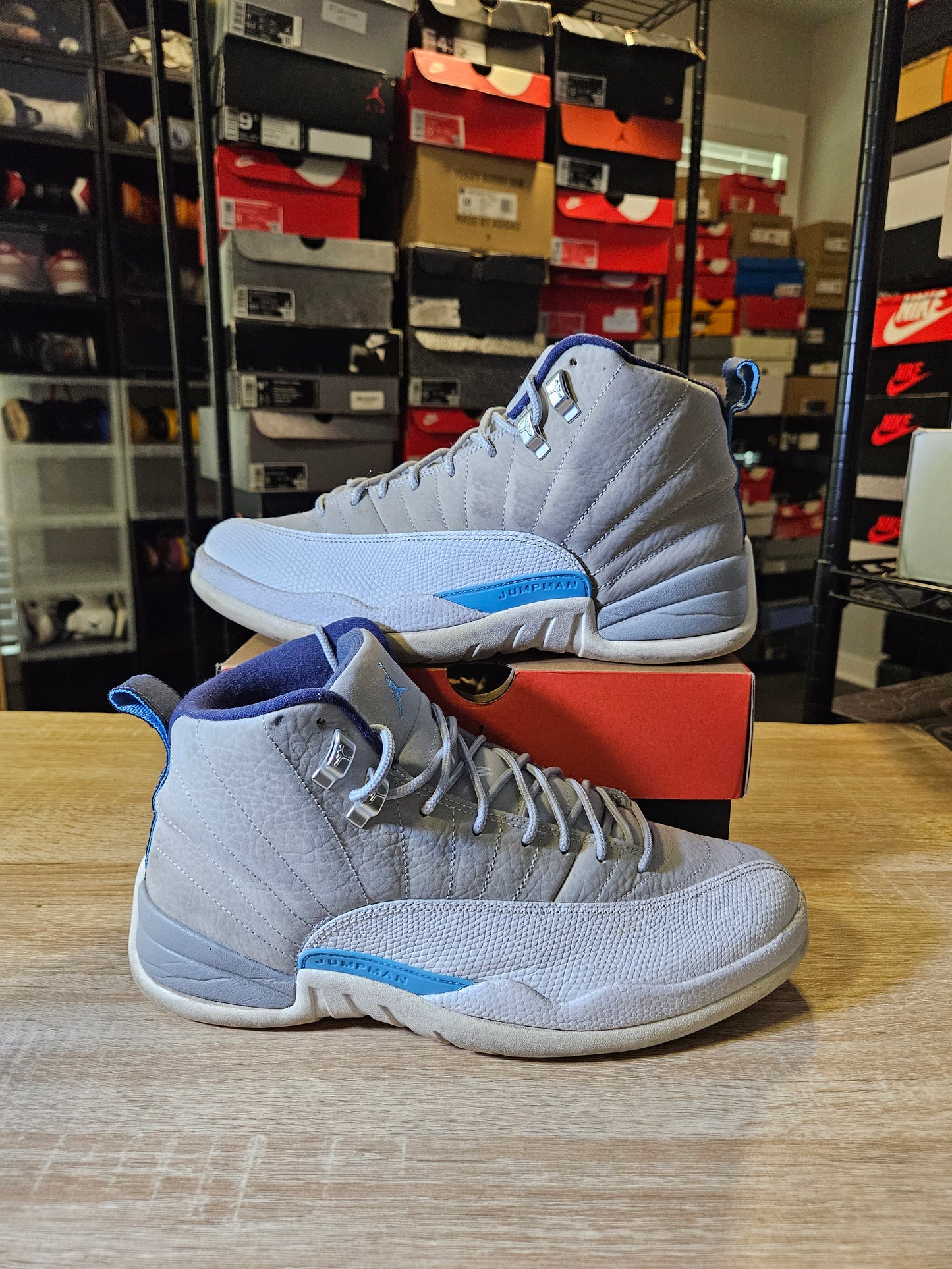 Size 9.5 - AJ 12 Retro Grey University Blue