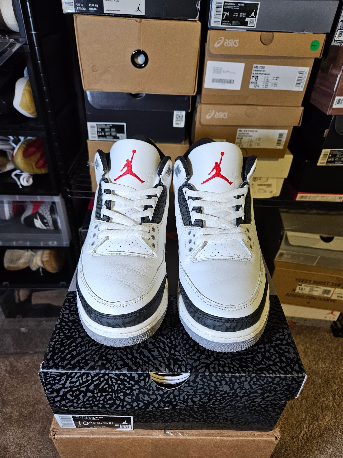 Size 10.5 - AJ 3 Retro Cement Grey
