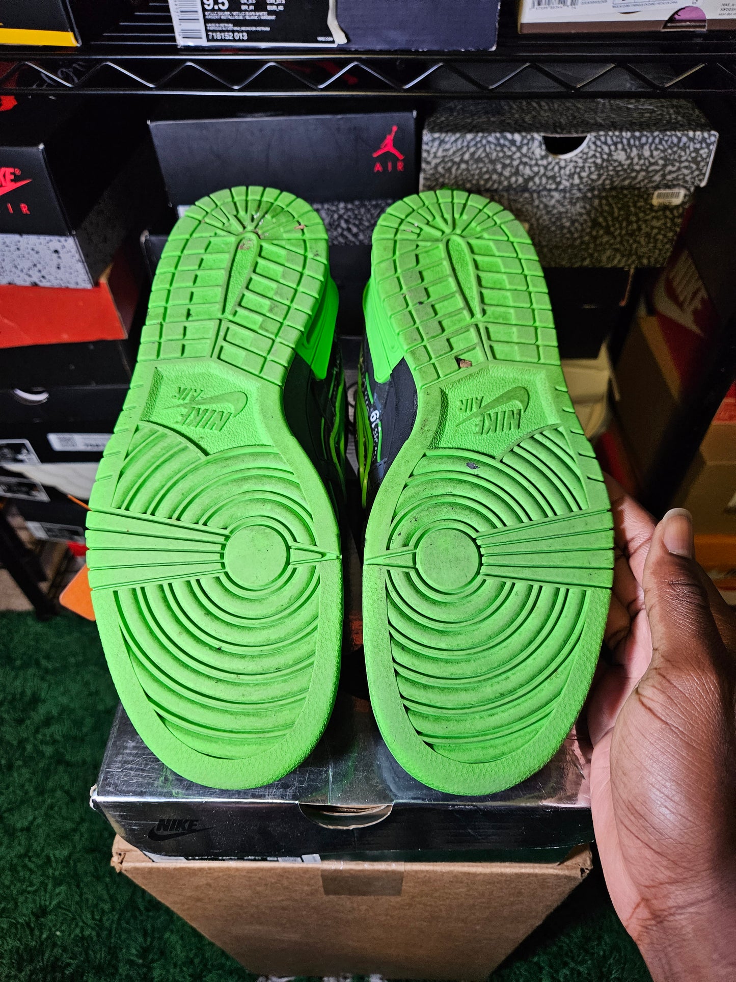 Size 9.5 - Air Rubber Dunk x Off-White Low Green Strike
