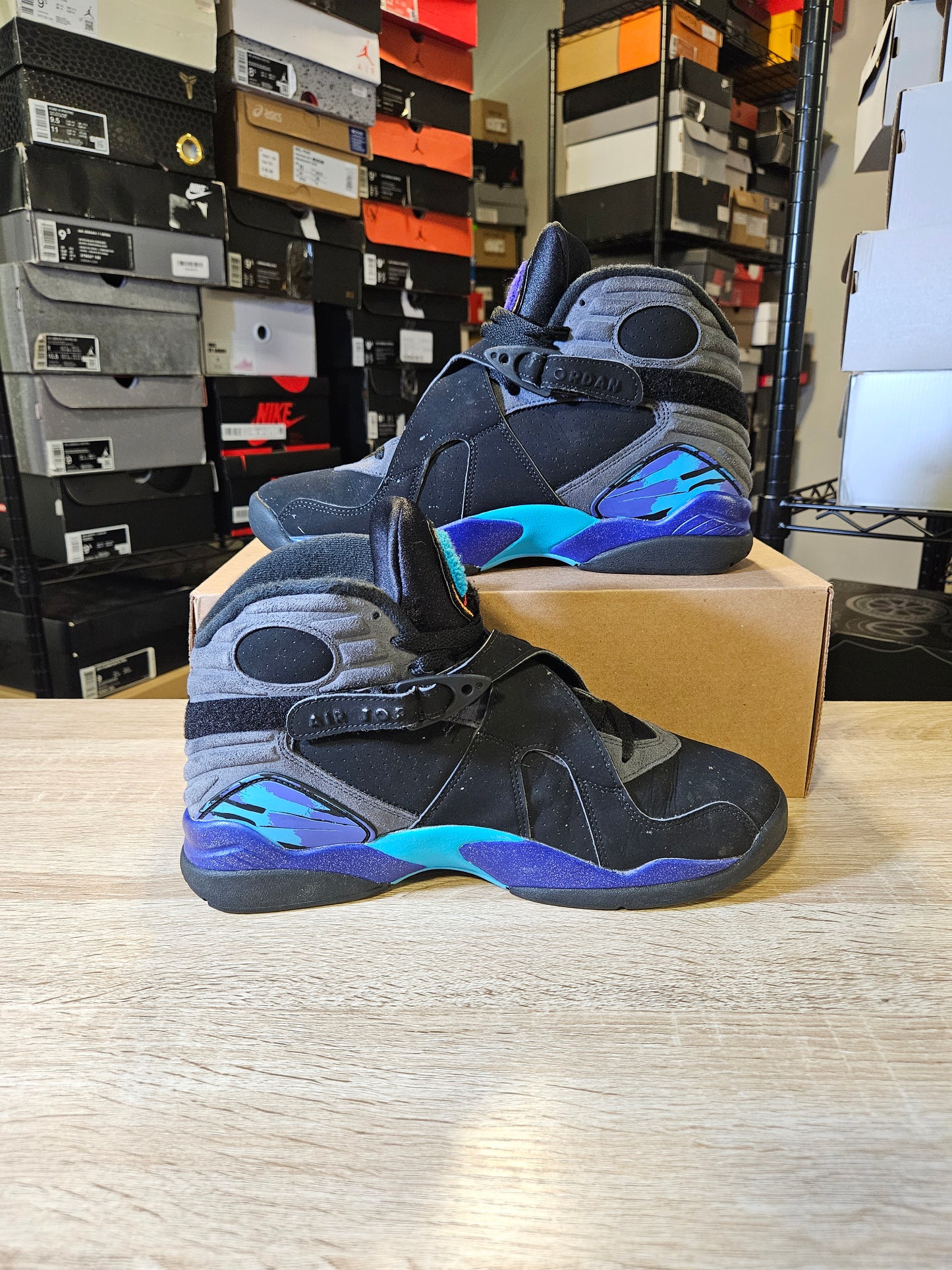 Size 10 - AJ 8 Retro Aqua 2015