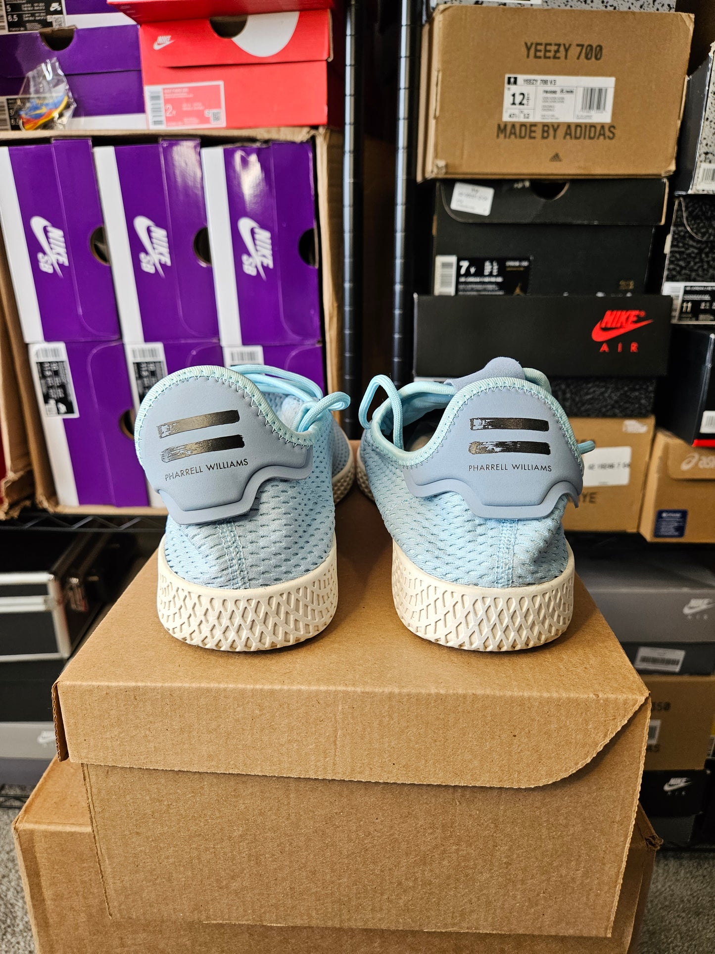 Size 10.5 - Pharrell x Tennis Hu Ice Blue